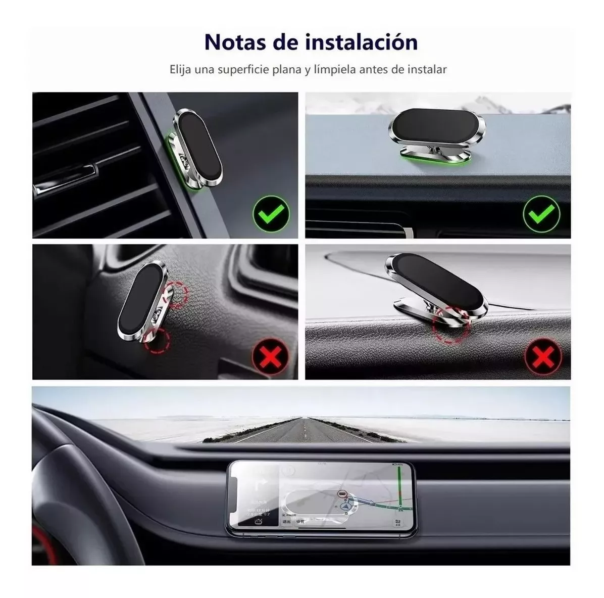 Foto 5 pulgar | Soporte Magnético de Celular para Auto con Potentes Imanes y Rotación de 360 Grados 2 Piezas