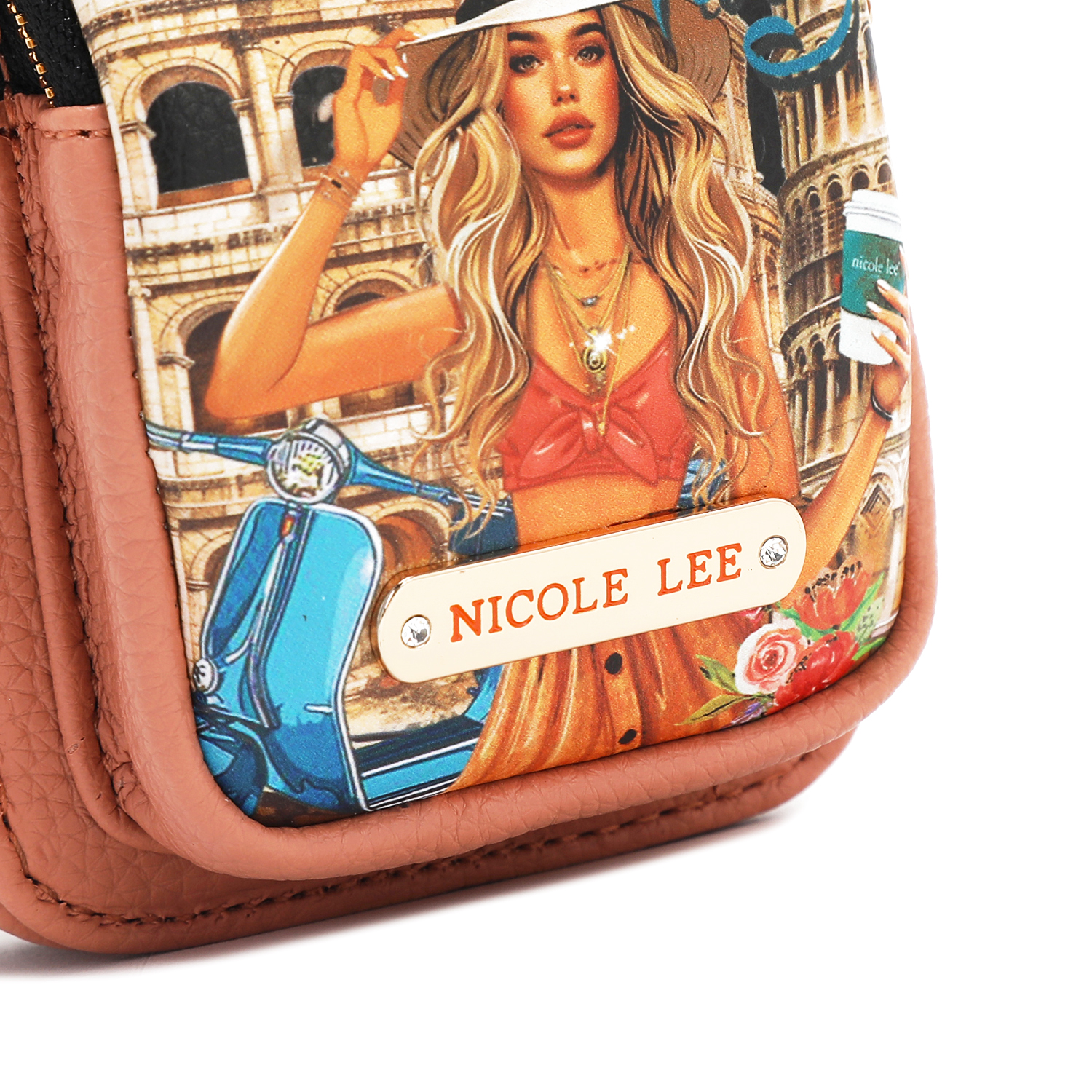 Foto 8 pulgar | Bolsa para Celular Nicole Lee Estampado Martha Travel