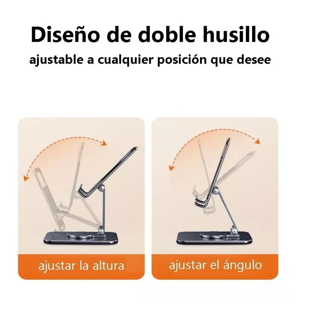 Foto 3 pulgar | Soporte Base Para Tableta Y Celulares Rotación 360 Aluminio Negro Belug