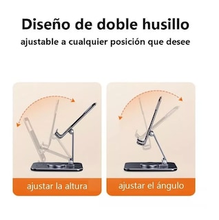 Foto 2 | Soporte Base Para Tableta Y Celulares Rotación 360 Aluminio Negro Belug