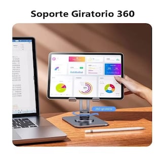 Foto 3 | Soporte Base Para Tableta Y Celulares Rotación 360 Aluminio Negro Belug