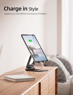 Foto 2 | Soporte Para Tableta Nulaxy, Doble Plegable, De Aluminio, Para Ipad, Negro - Venta Internacional.