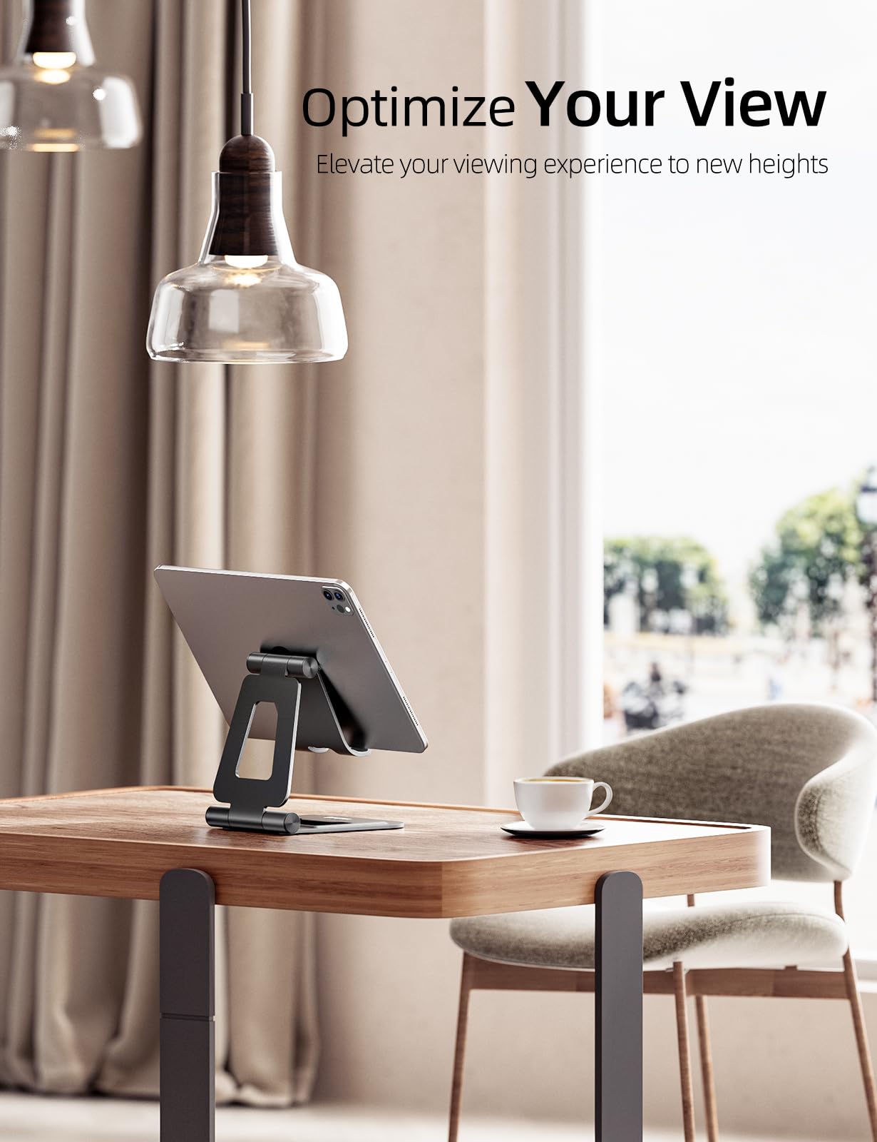 Foto 7 pulgar | Soporte Para Tableta Nulaxy, Doble Plegable, De Aluminio, Para Ipad, Negro - Venta Internacional.