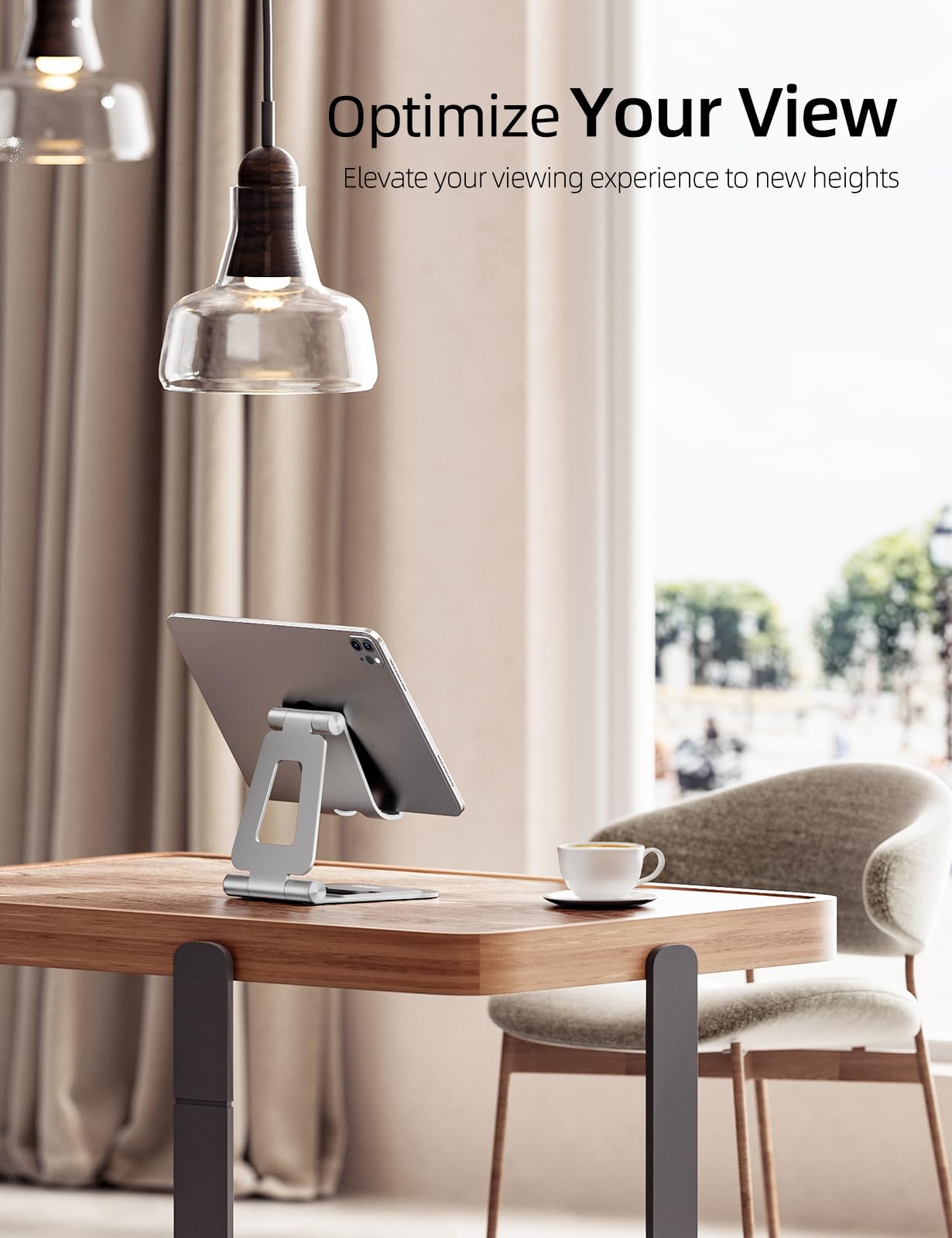 Foto 7 pulgar | Soporte Para Tableta Nulaxy, Doble Plegable, De Aluminio, Para Ipad, Plateado - Venta Internacional.