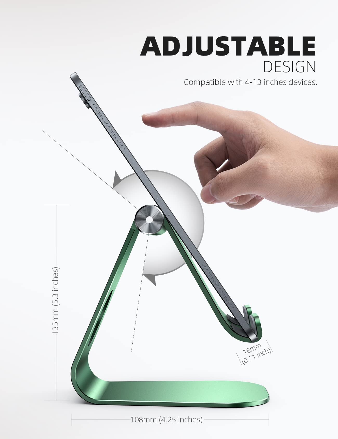 Foto 6 pulgar | Soporte Para Tableta Lamicall, Soporte De Escritorio Ajustable, Color Verde - Venta Internacional.