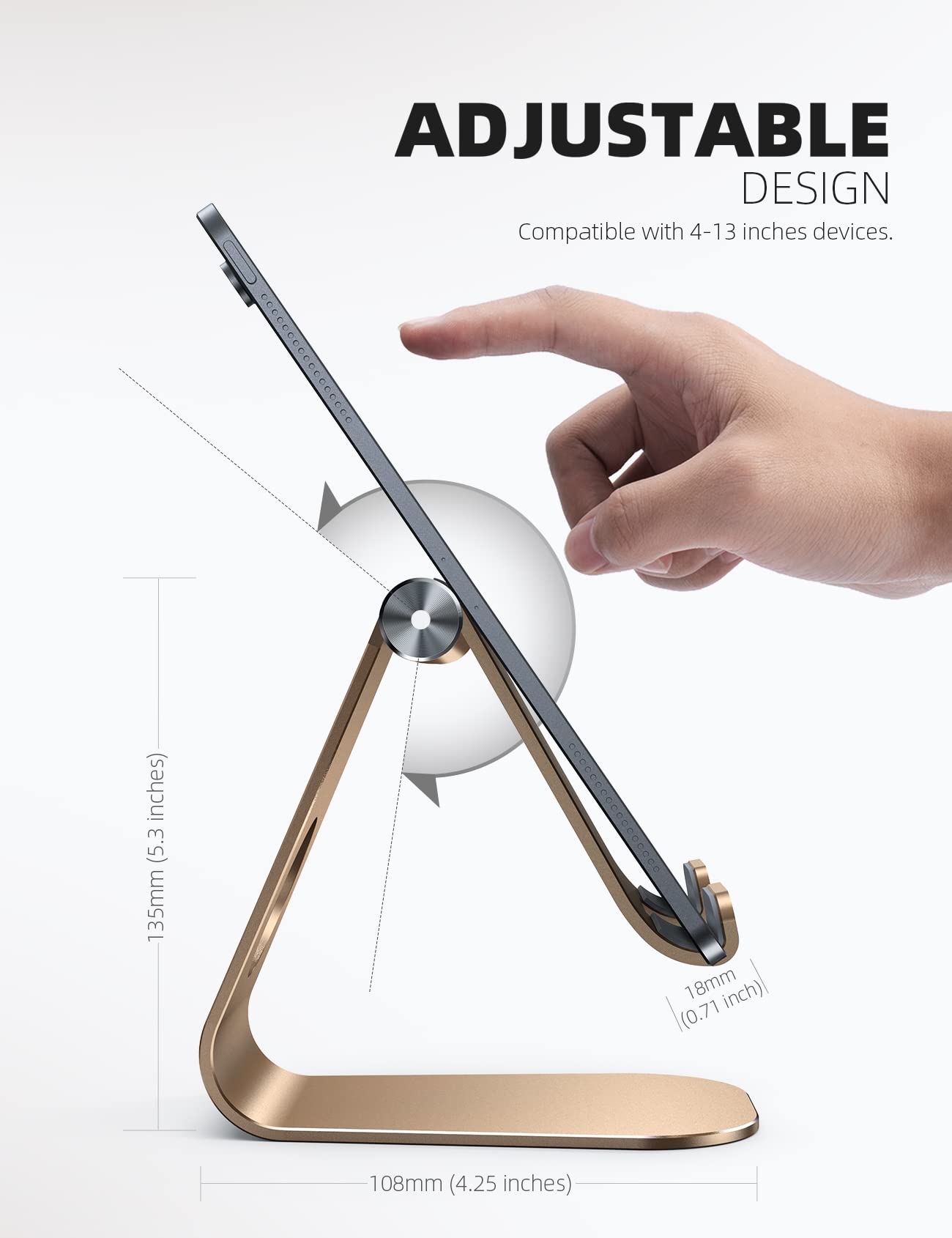 Foto 6 pulgar | Soporte Para Tableta Lamicall, Soporte De Escritorio Ajustable, Dorado - Venta Internacional.