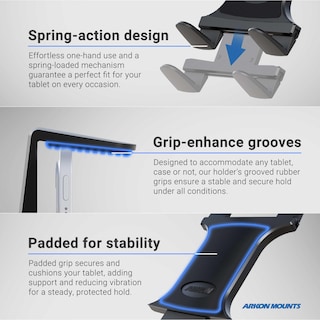 Foto 4 | Soporte Para Tableta Arkon Heavy Drill Base Para Ipad Y Samsung - Venta Internacional.