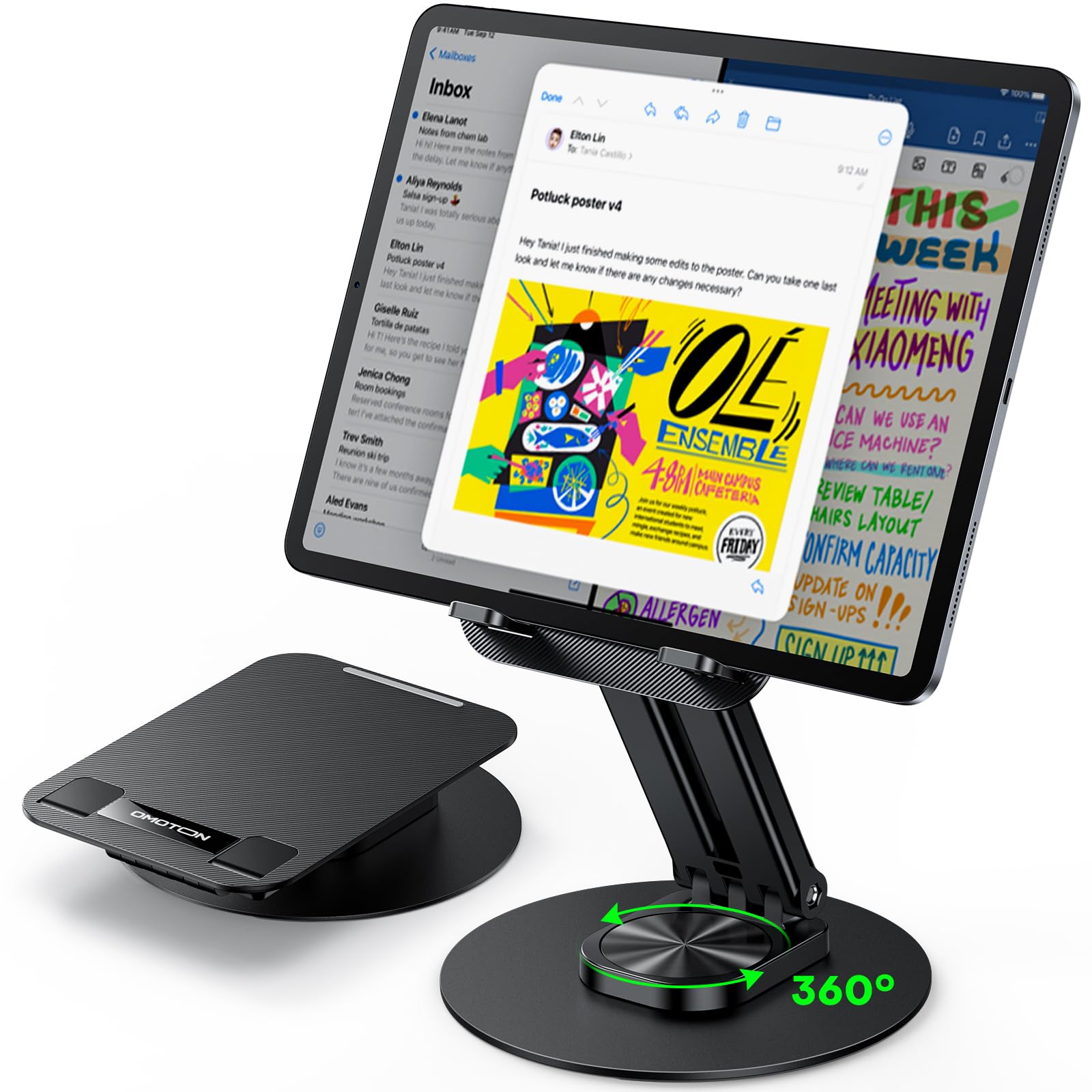 Soporte Para Tableta Omoton, Soporte Ajustable Para Ipad 4-15.6 - Venta Internacional.