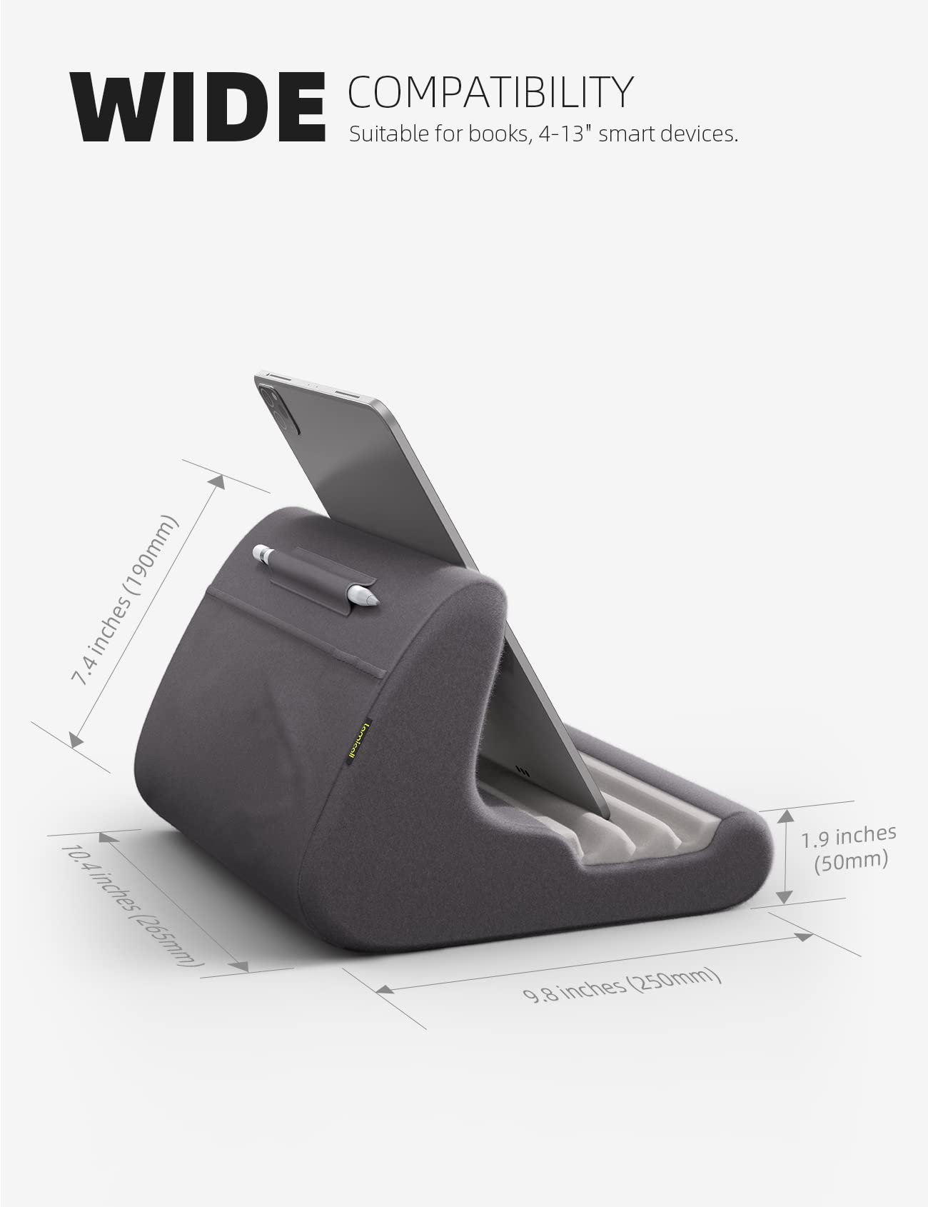 Foto 6 pulgar | Soporte Para Tableta Lamicall, Soporte De Almohada Para Ipad Pro 12.9, Color Gris Oscuro - Venta Internacional.