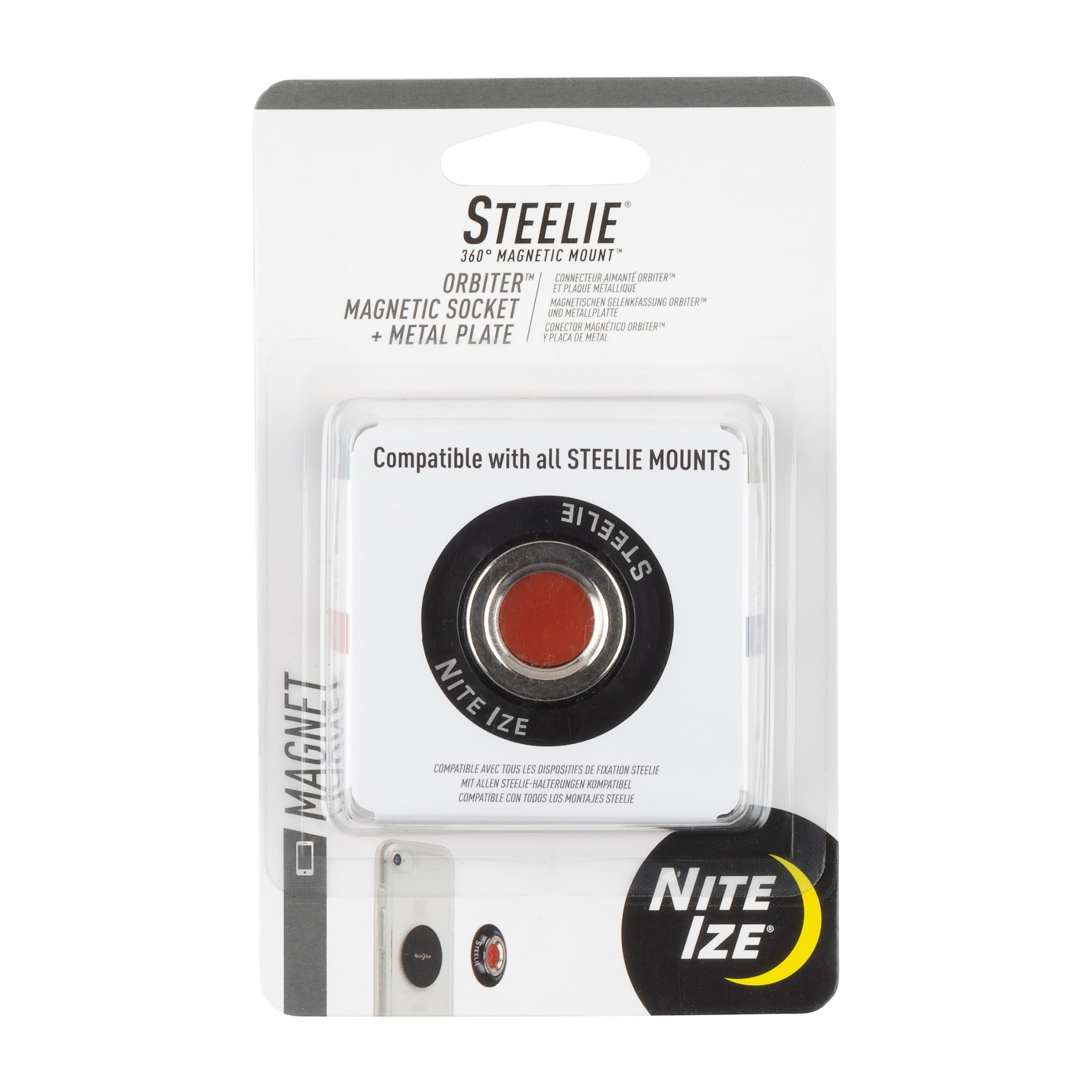 Foto 1 | Soporte Para Teléfono Móvil Nite Ize Steelie Orbiter Negro - Venta Internacional.