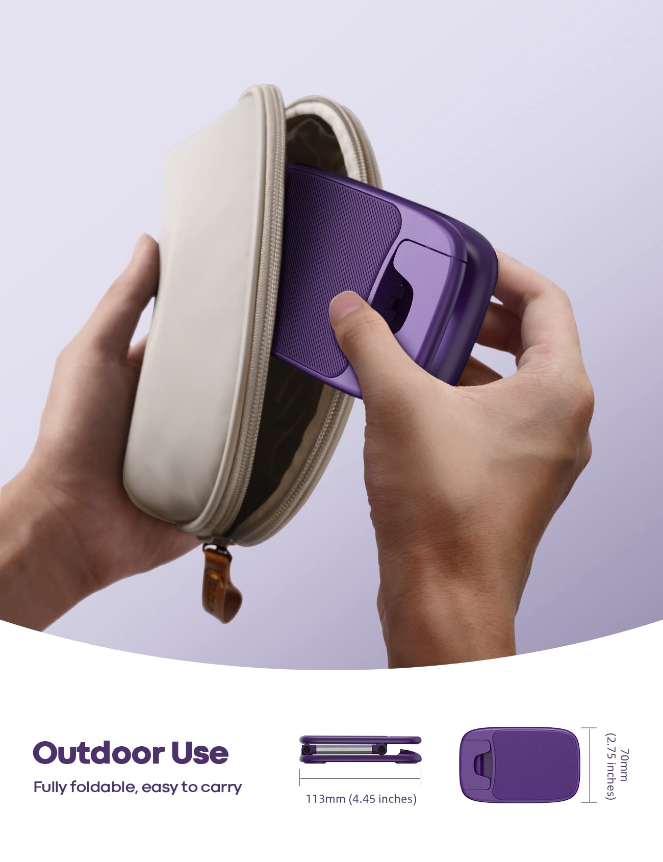 Foto 5 pulgar | Soporte De Teléfono Lamicall Morado Para Escritorio Compatible Con Iphone - Venta Internacional.