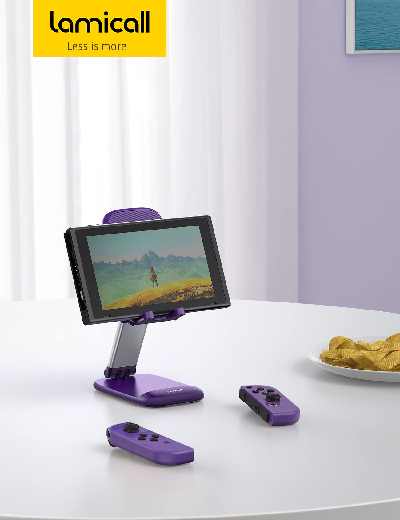 Foto 8 pulgar | Soporte De Teléfono Lamicall Morado Para Escritorio Compatible Con Iphone - Venta Internacional.