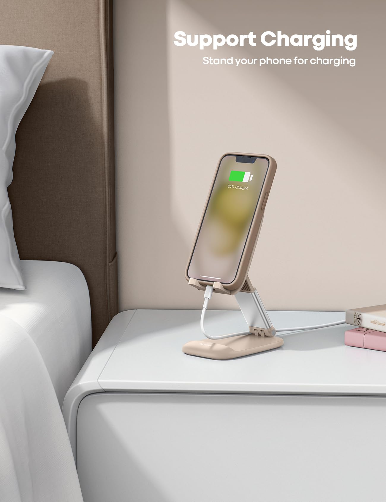 Foto 4 pulgar | Soporte Para Teléfono Lamicall Khaki Desk Accessories Para Iphone De 4 A 8 Pulgadas - Venta Internacional.