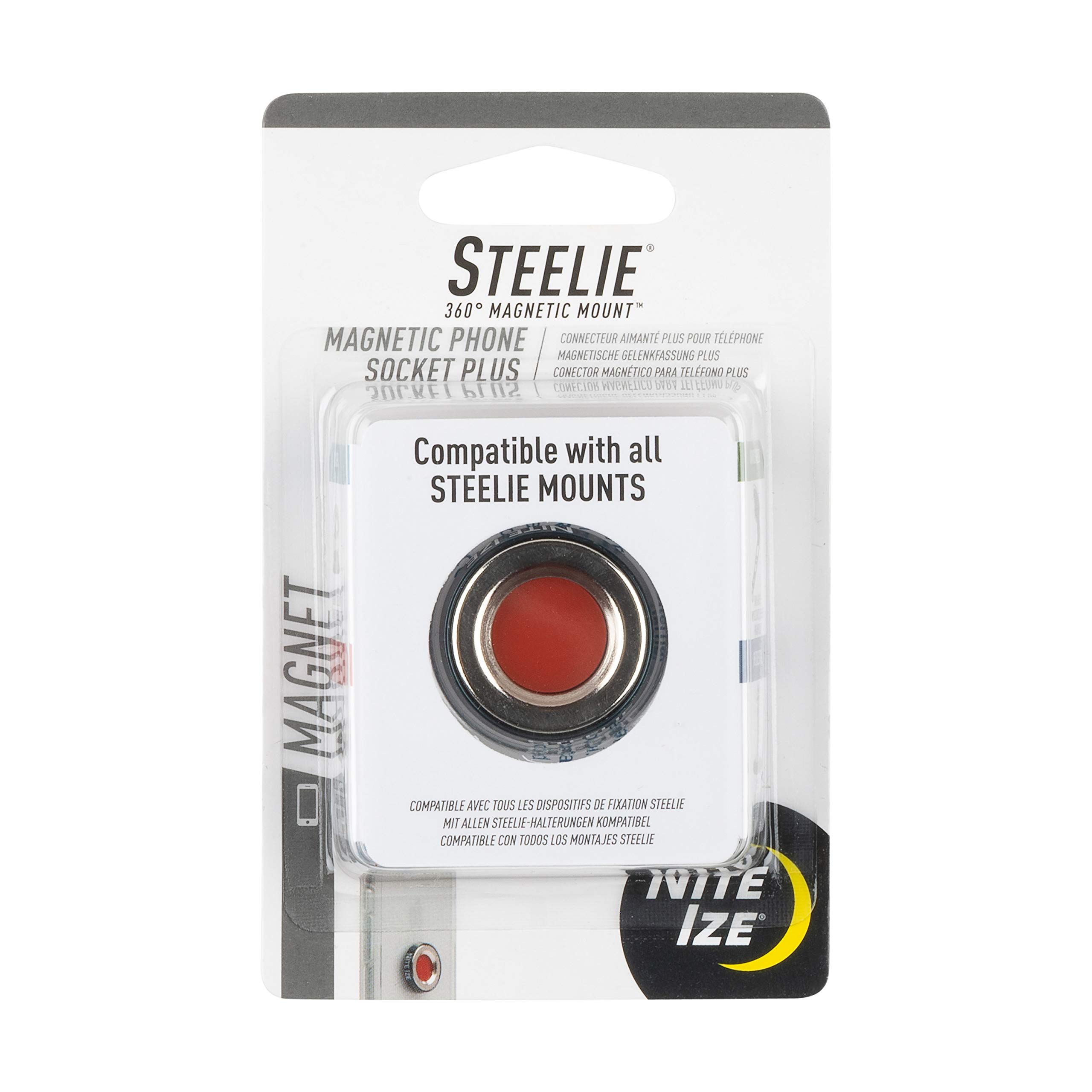 Foto 2 pulgar | Soporte Para Teléfono Nite Ize Steelie Magnetic Socket Plus, Color Gris - Venta Internacional.