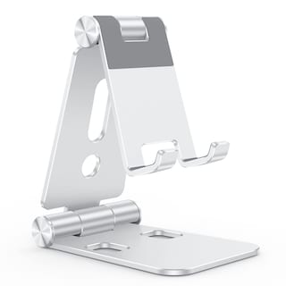Foto 1 | Soporte Para Teléfono Celular Omoton C4 Plegable De Aluminio Plateado - Venta Internacional.