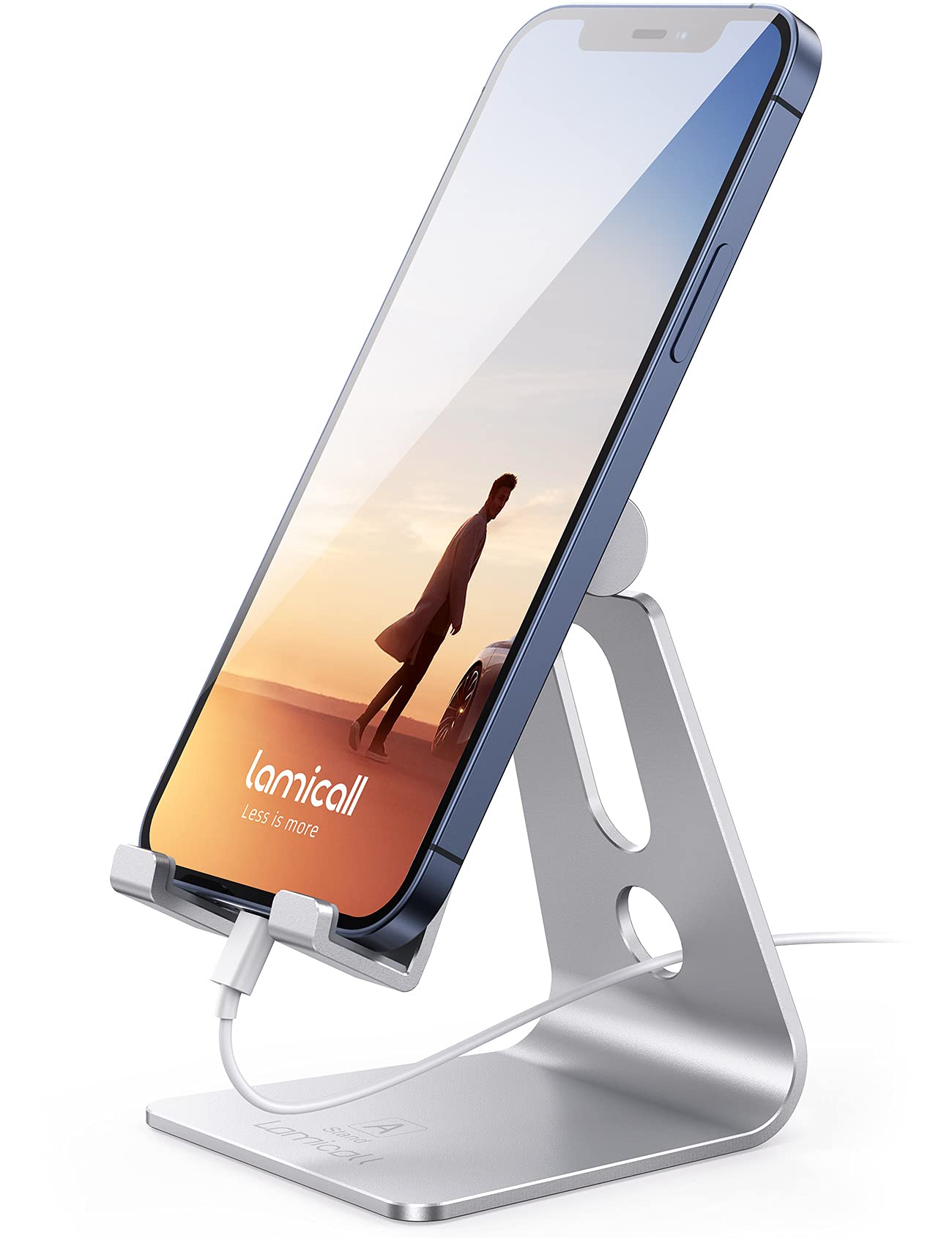 Soporte Para Teléfono Móvil Lamicall, Soporte De Escritorio Ajustable, Plateado - Venta Internacional.