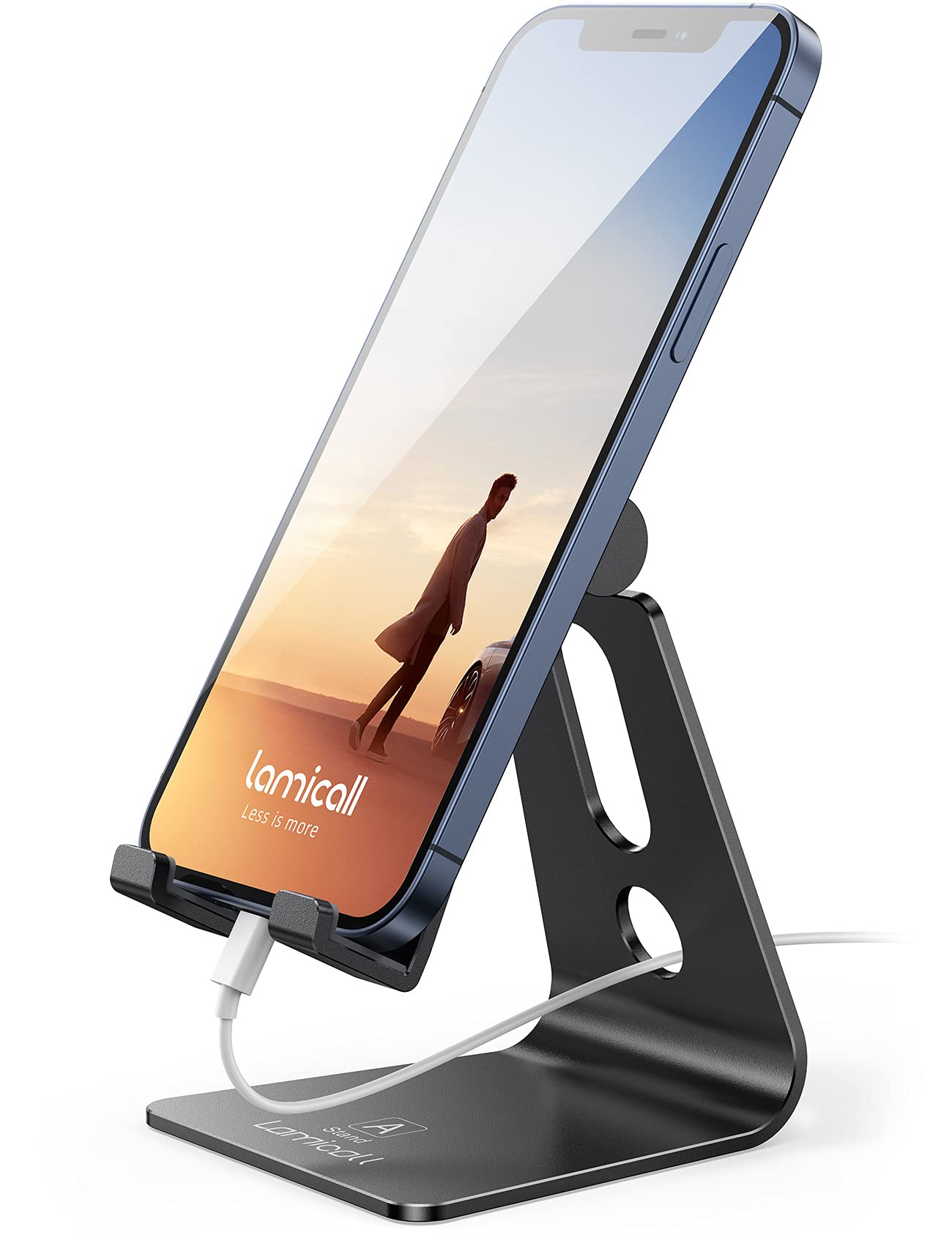 Foto 1 | Soporte Para Teléfono Celular Lamicall Soporte De Escritorio Ajustable Negro - Venta Internacional.
