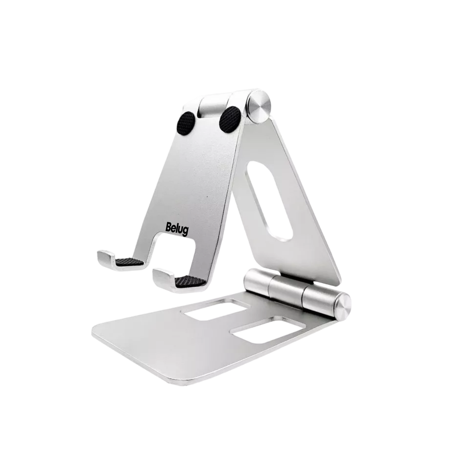 Soporte Base Para Tableta Y Celulares De Escritorio Belug Aluminio Plata