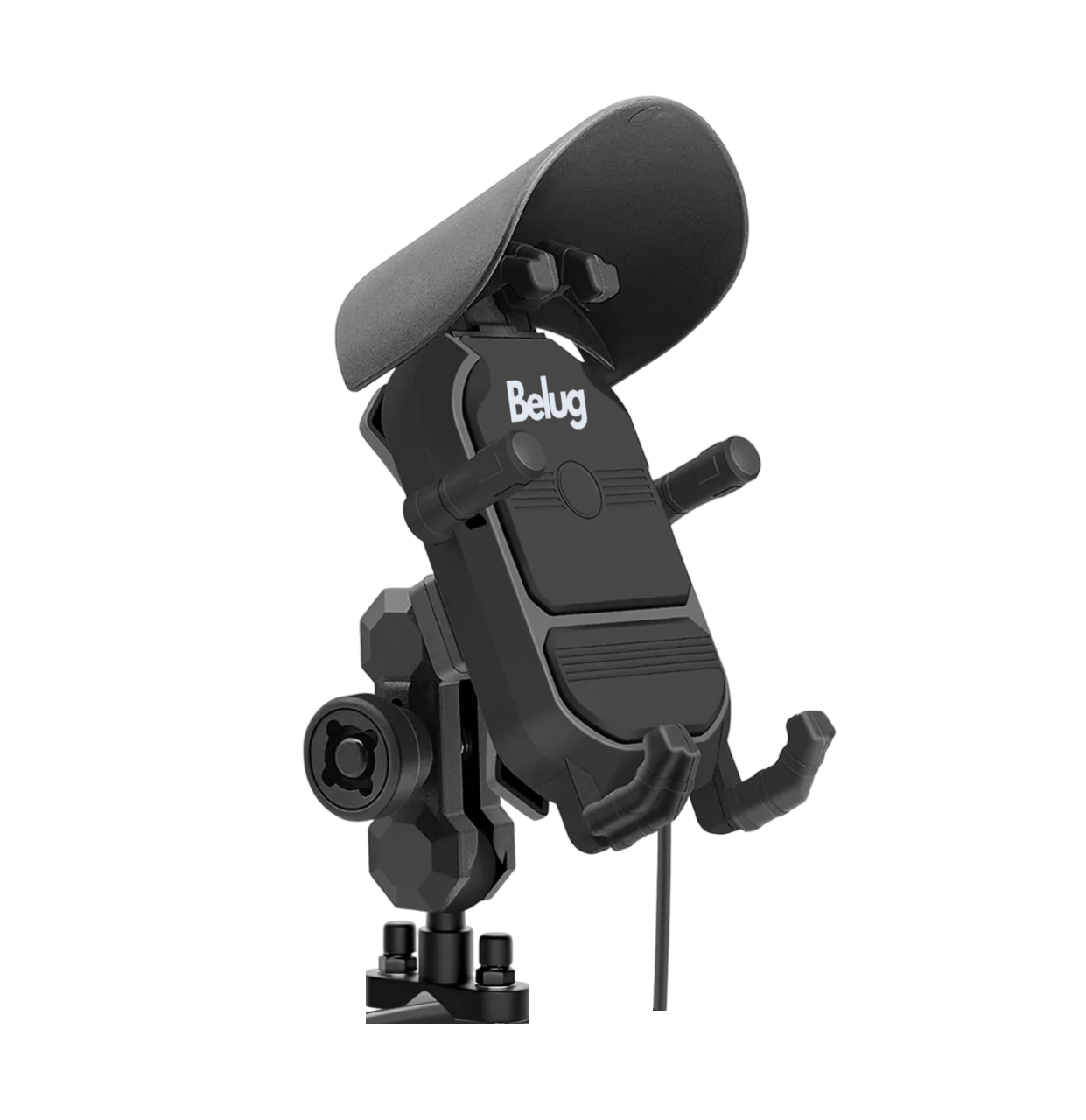 Soporte Porta Celular Antirrobo Para Motocicleta Amortiguador, Belug Negro