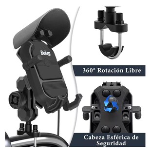 Foto 4 | Soporte Porta Celular Antirrobo Para Motocicleta Amortiguador, Belug Negro