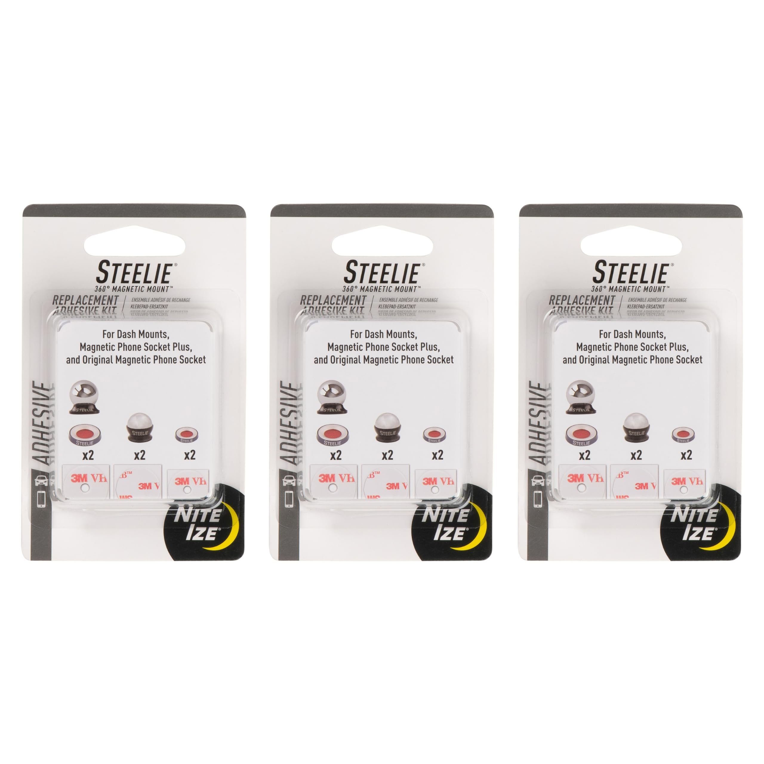 Foto 1 | Kit De Reemplazo De Adhesivos Nite Ize Steelie Universal, Paquete De 3 - Venta Internacional.