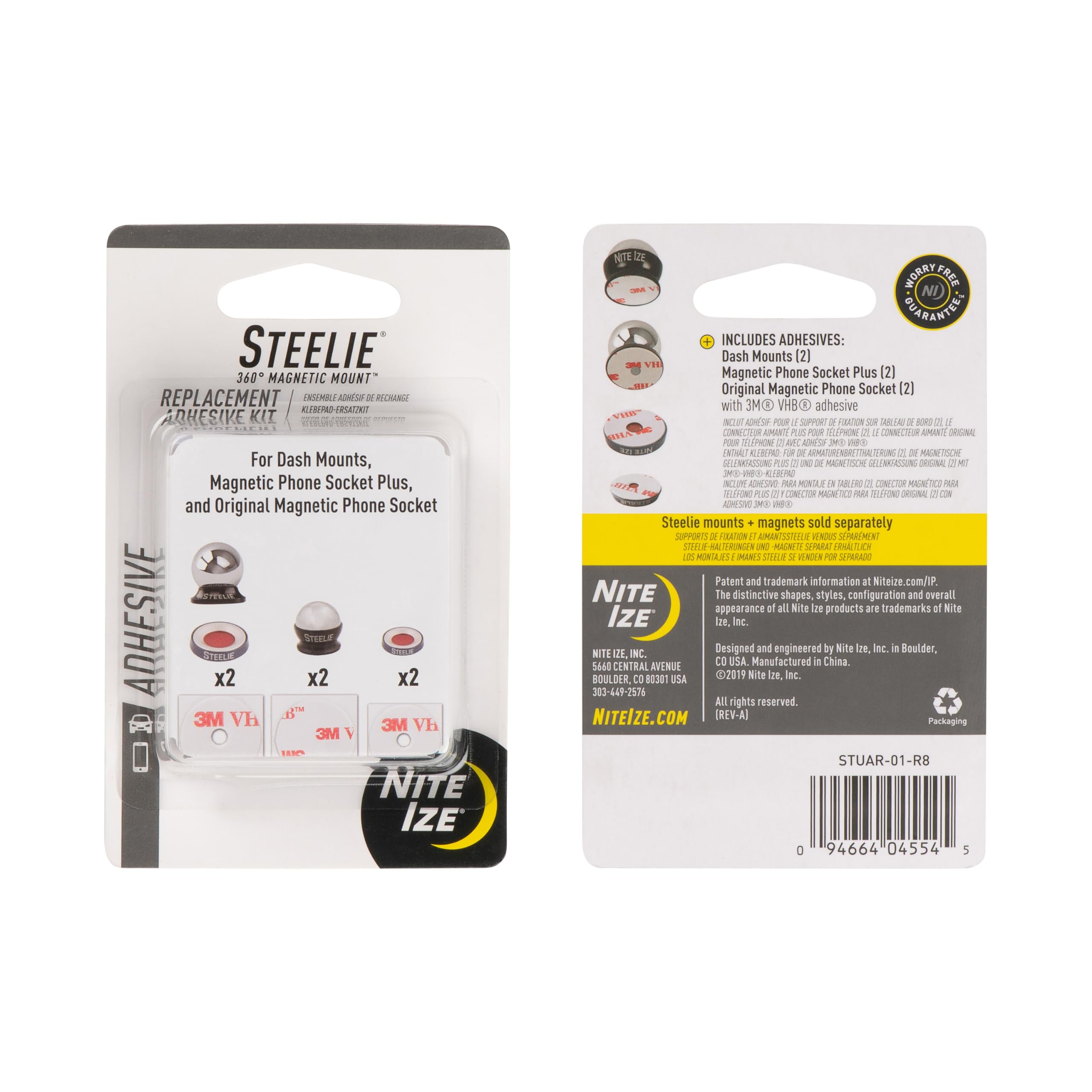 Foto 3 | Kit De Reemplazo De Adhesivos Nite Ize Steelie Universal, Paquete De 3 - Venta Internacional.