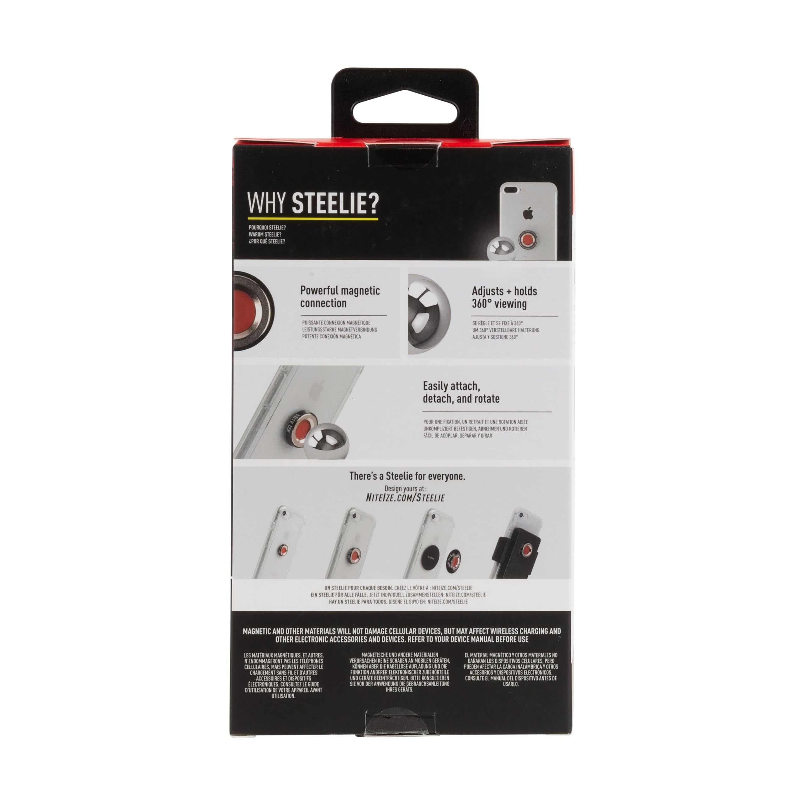 Foto 7 pulgar | Soporte Magnético Para Teléfono Celular Nite Ize Steelie Vent Kit - Venta Internacional.