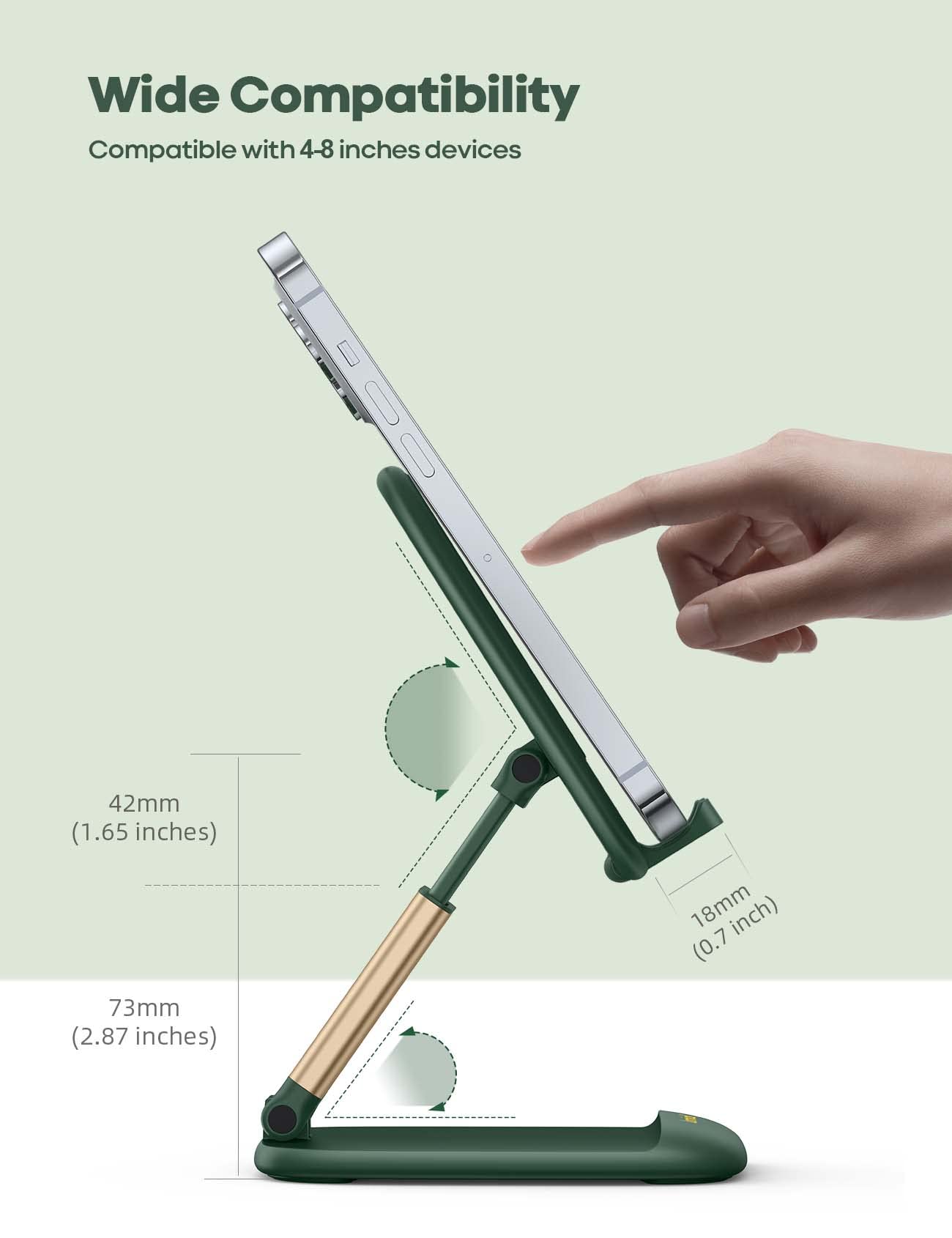 Foto 6 pulgar | Soporte Para Teléfono Lamicall Green, Escritorio De Oficina, Soporte Para Iphone, Acrílico - Venta Internacional.