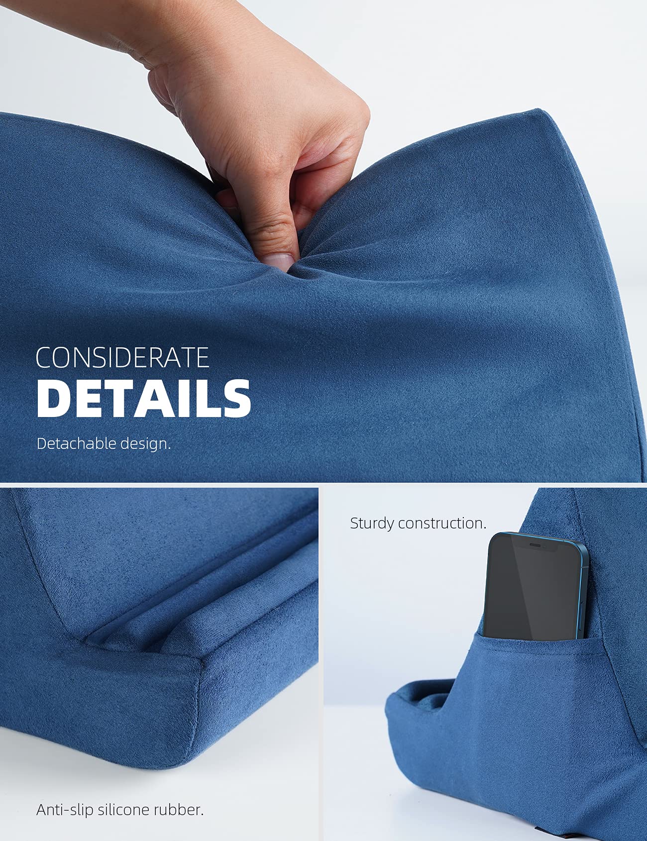 Foto 6 | Soporte De Almohada Para Tableta Lamicall Pillow Soft Pad Royal Blue - Venta Internacional.