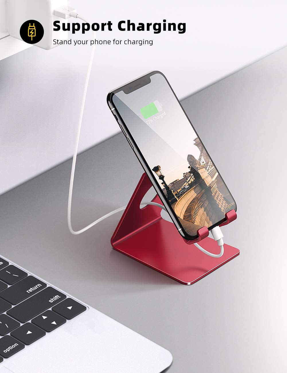 Foto 3 | Soporte Para Teléfono Móvil Lamicall Cradle Holder Para Iphone Y Android - Venta Internacional.