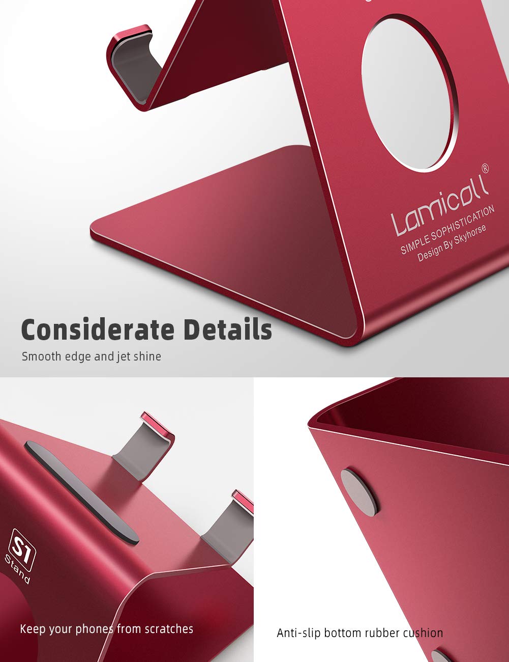 Foto 5 | Soporte Para Teléfono Móvil Lamicall Cradle Holder Para Iphone Y Android - Venta Internacional.