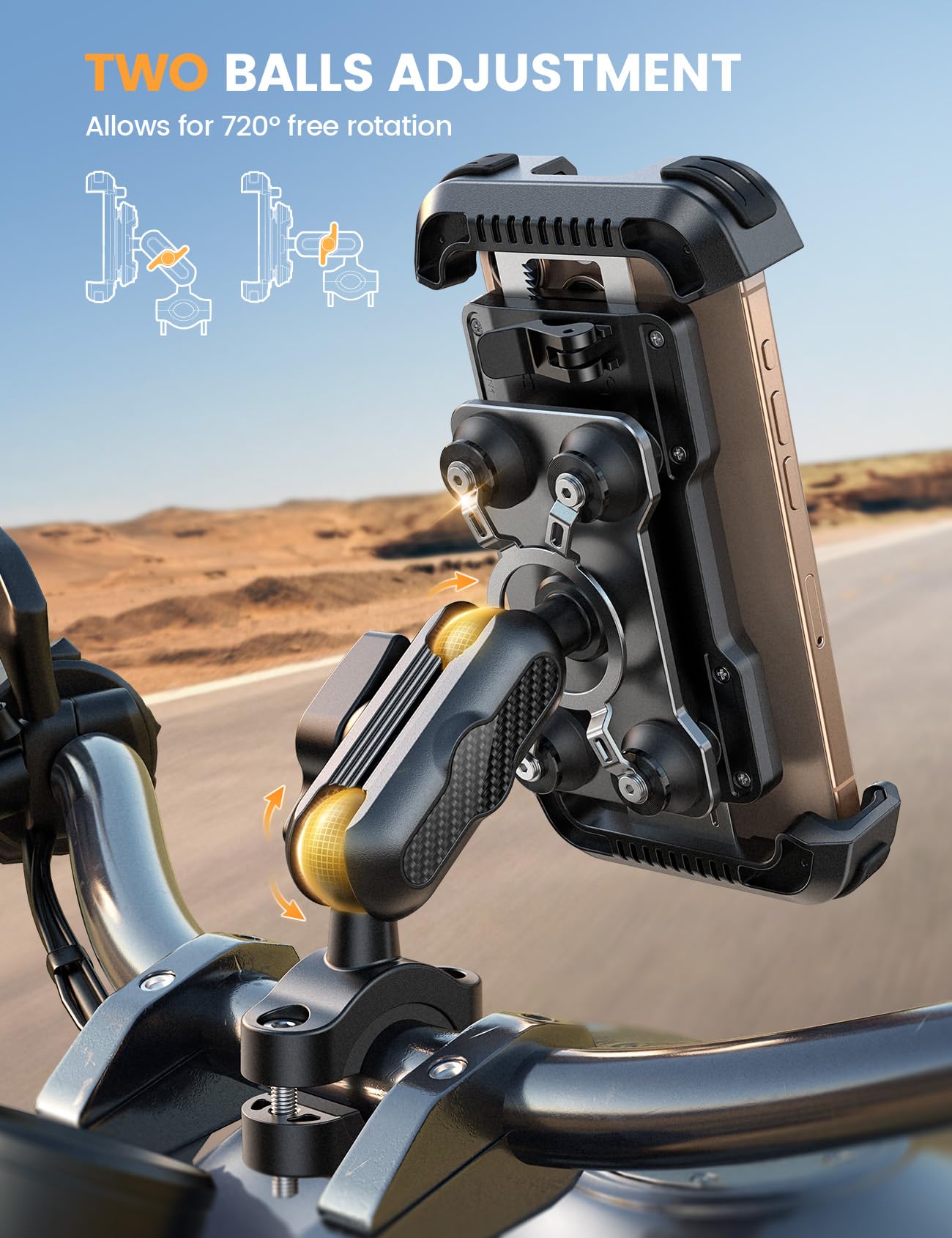 Foto 4 pulgar | Soporte De Teléfono Lamicall Metal Para Moto Para Iphone - Venta Internacional.