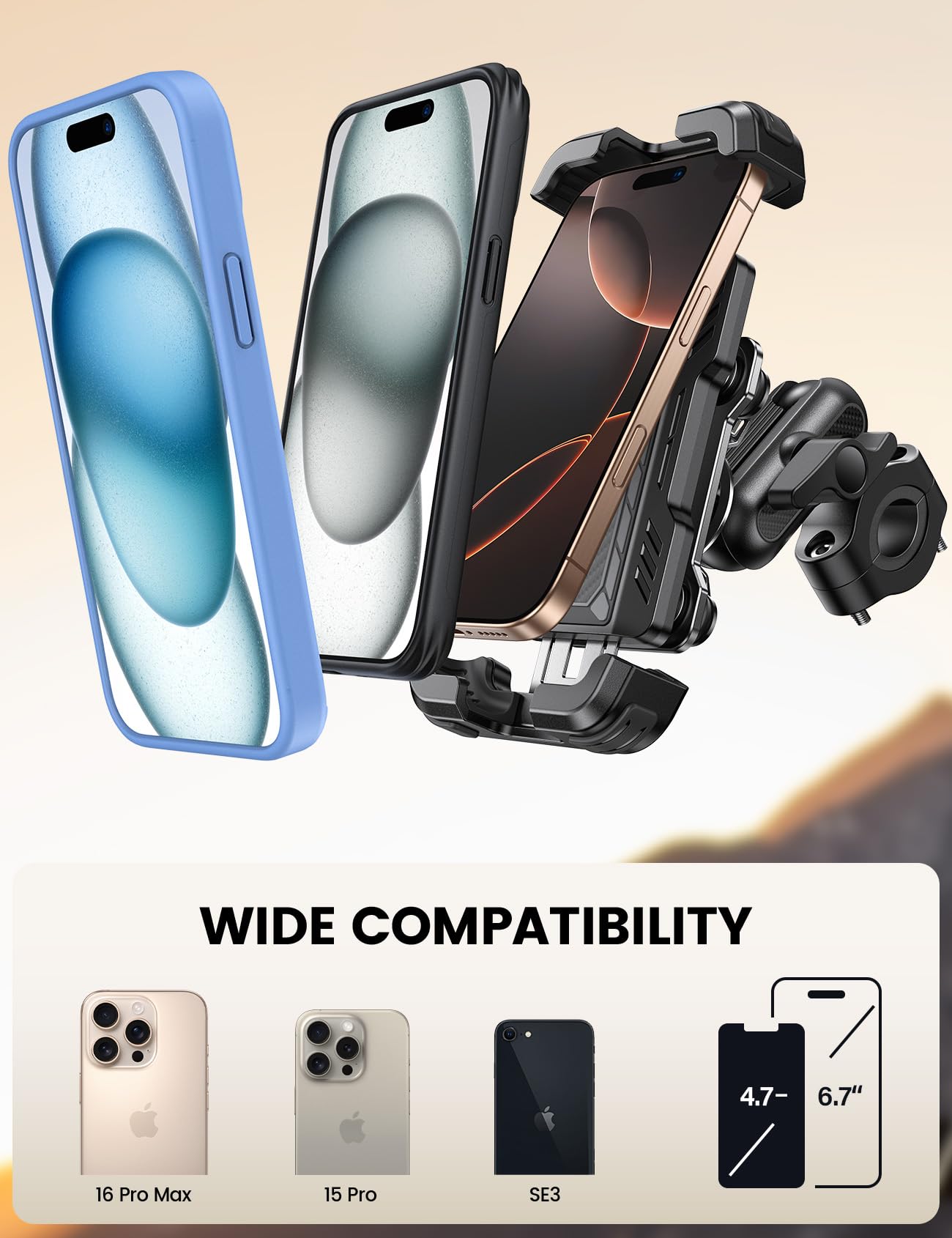 Foto 6 | Soporte De Teléfono Lamicall Metal Para Moto Para Iphone - Venta Internacional.