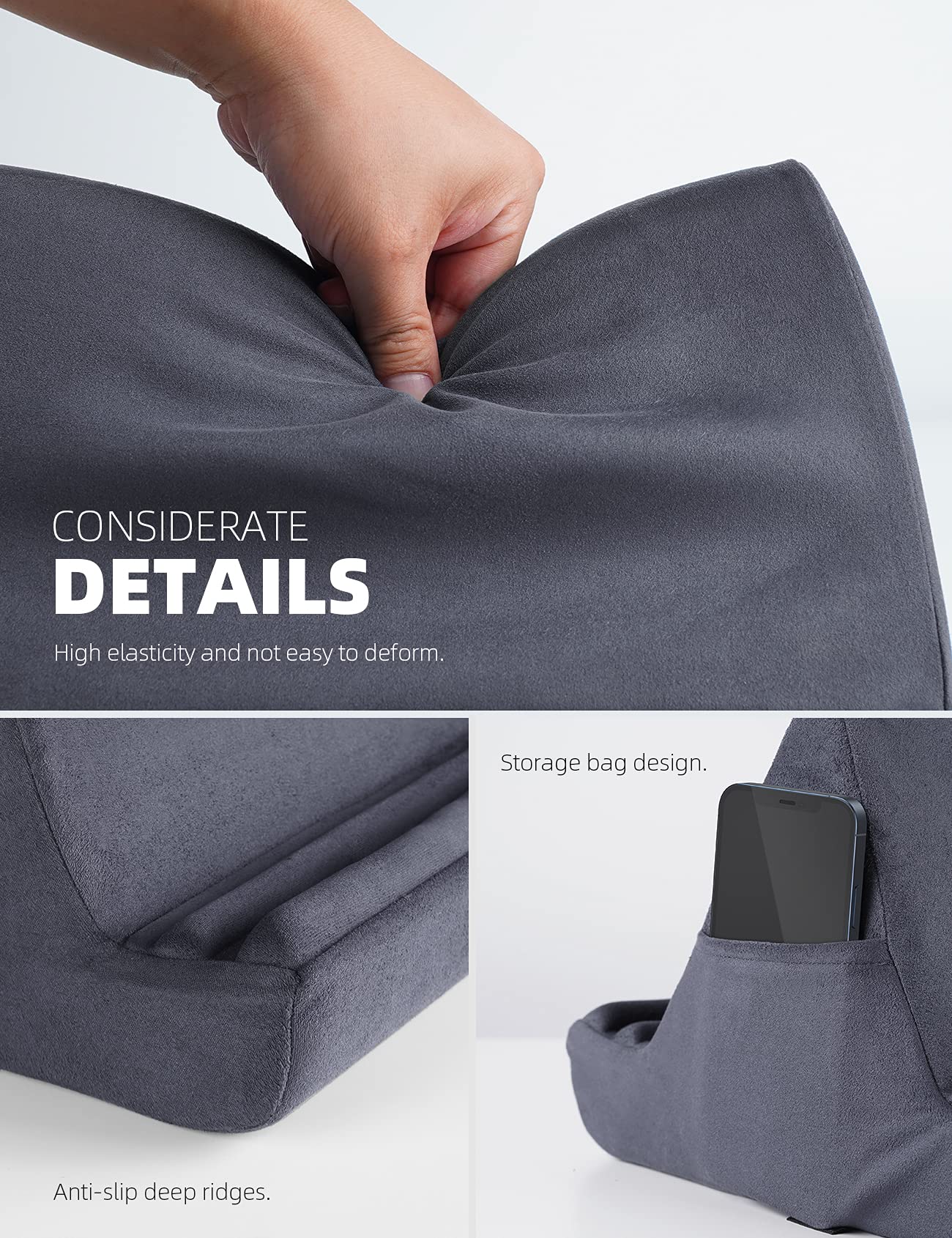 Foto 7 pulgar | Soporte De Almohada Para Tableta Lamicall Pillow Soft Pad Gris - Venta Internacional.