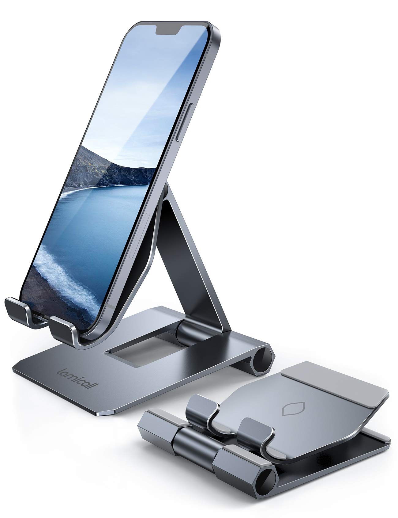Soporte Para Teléfono Lamicall 2024 Ajustable Plegable De Aluminio Gris - Venta Internacional. $573