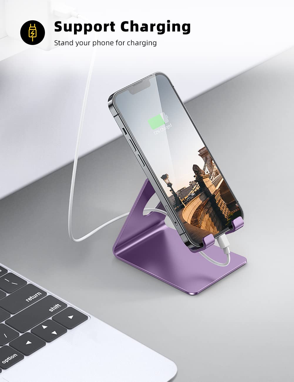 Foto 4 pulgar | Soporte para Celular Lamicall Morado-Venta Internacional