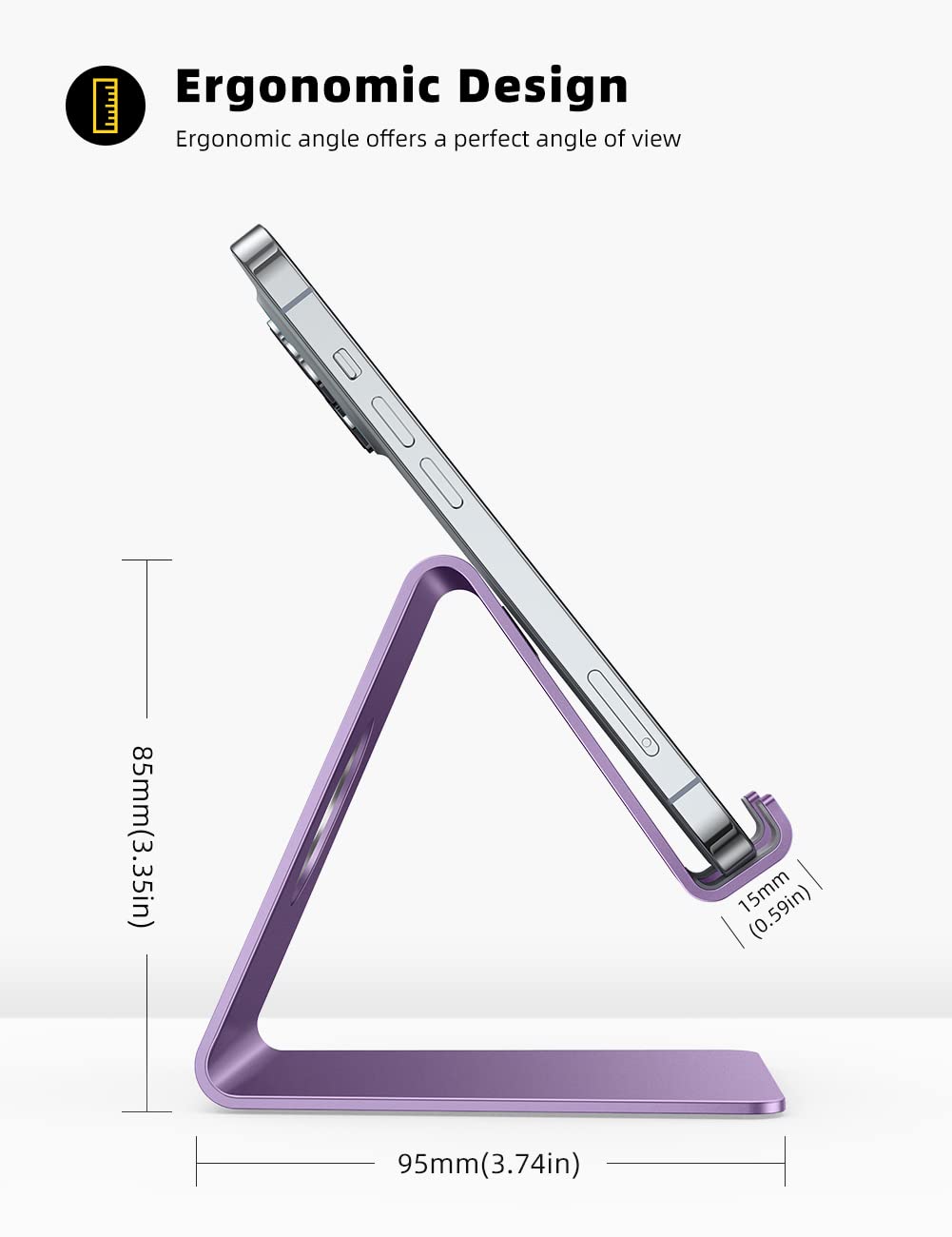 Foto 6 pulgar | Soporte para Celular Lamicall Morado-Venta Internacional