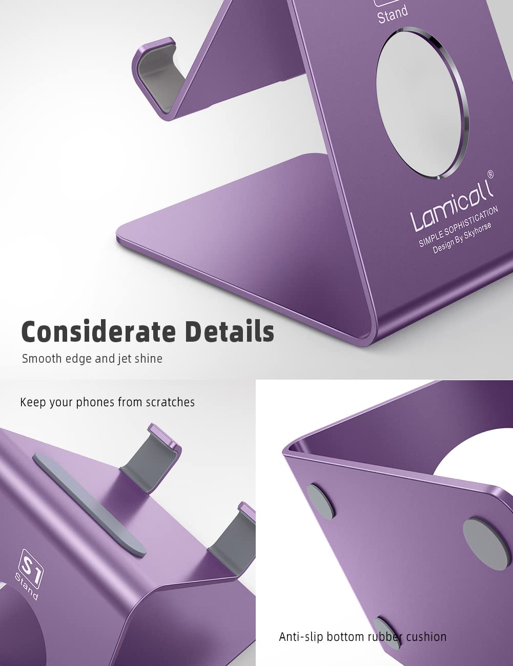 Foto 7 pulgar | Soporte para Celular Lamicall Morado-Venta Internacional