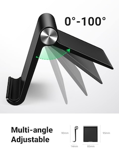 Foto 3 | Soporte Para Teléfono Celular Ugreen, Plegable, Portátil, Ajustable, Negro - Venta Internacional.