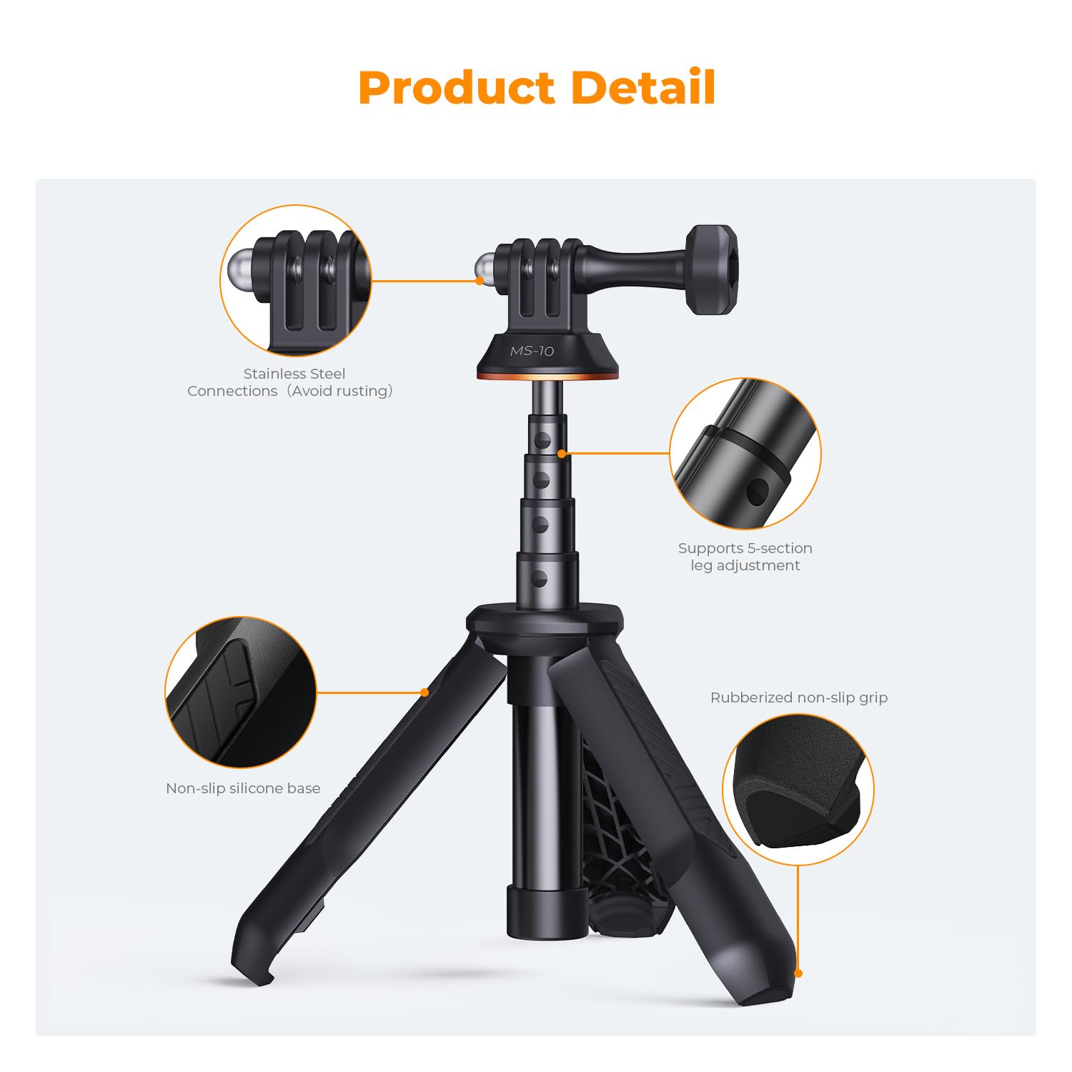 Foto 3 | Selfie Stick K&f Concept Para Gopro Con Soporte De Trípode - Venta Internacional.