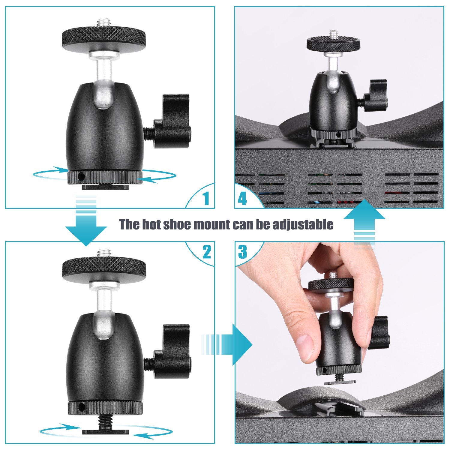 Foto 5 | Soporte Para Smartphone Neewer Con Rotación De 360 Grados Para Iphone X 8 7 - Venta Internacional.