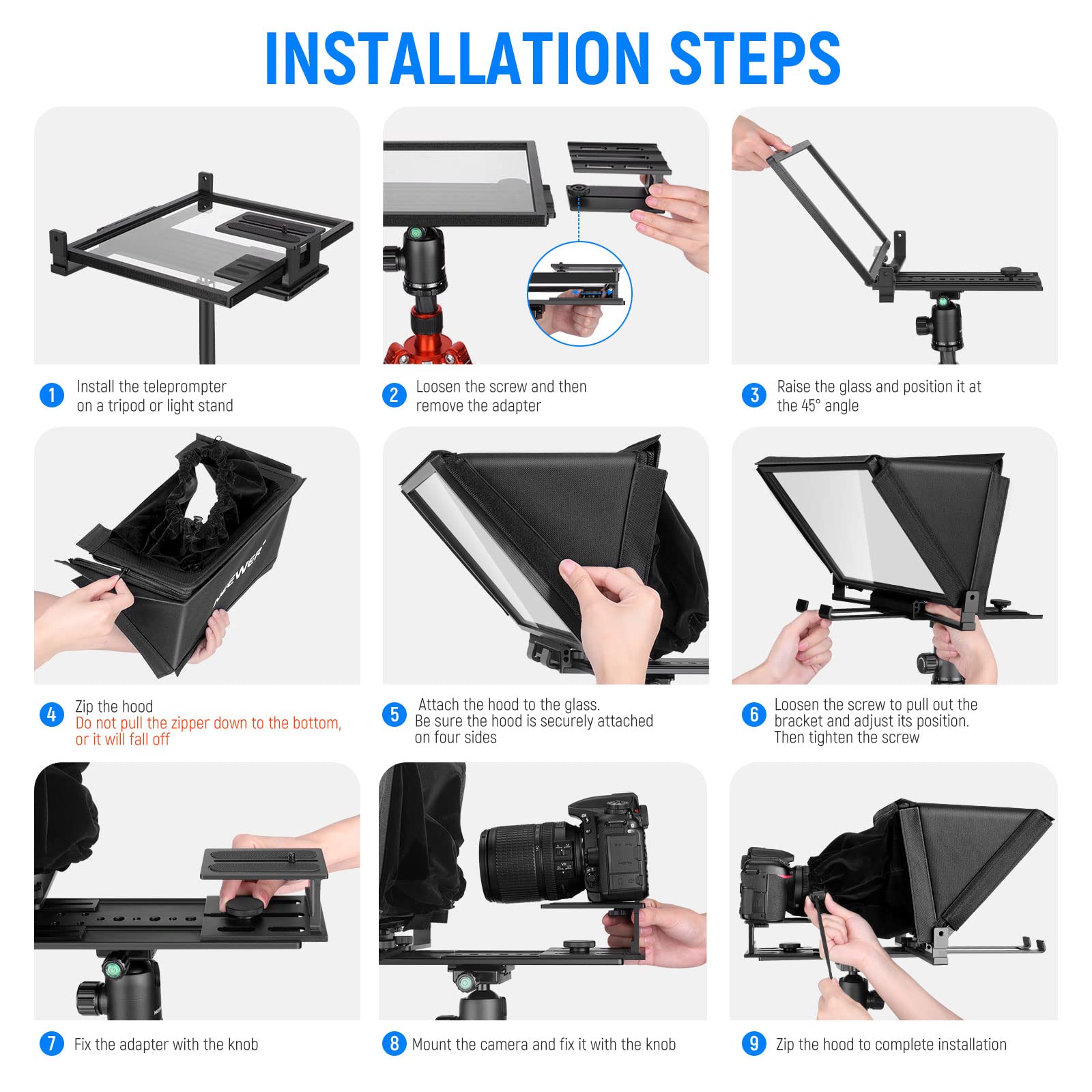 Foto 6 pulgar | Teleprompter Neewer X12 De Aleación De Aluminio De 14 Pulgadas Para Ipad - Venta Internacional.