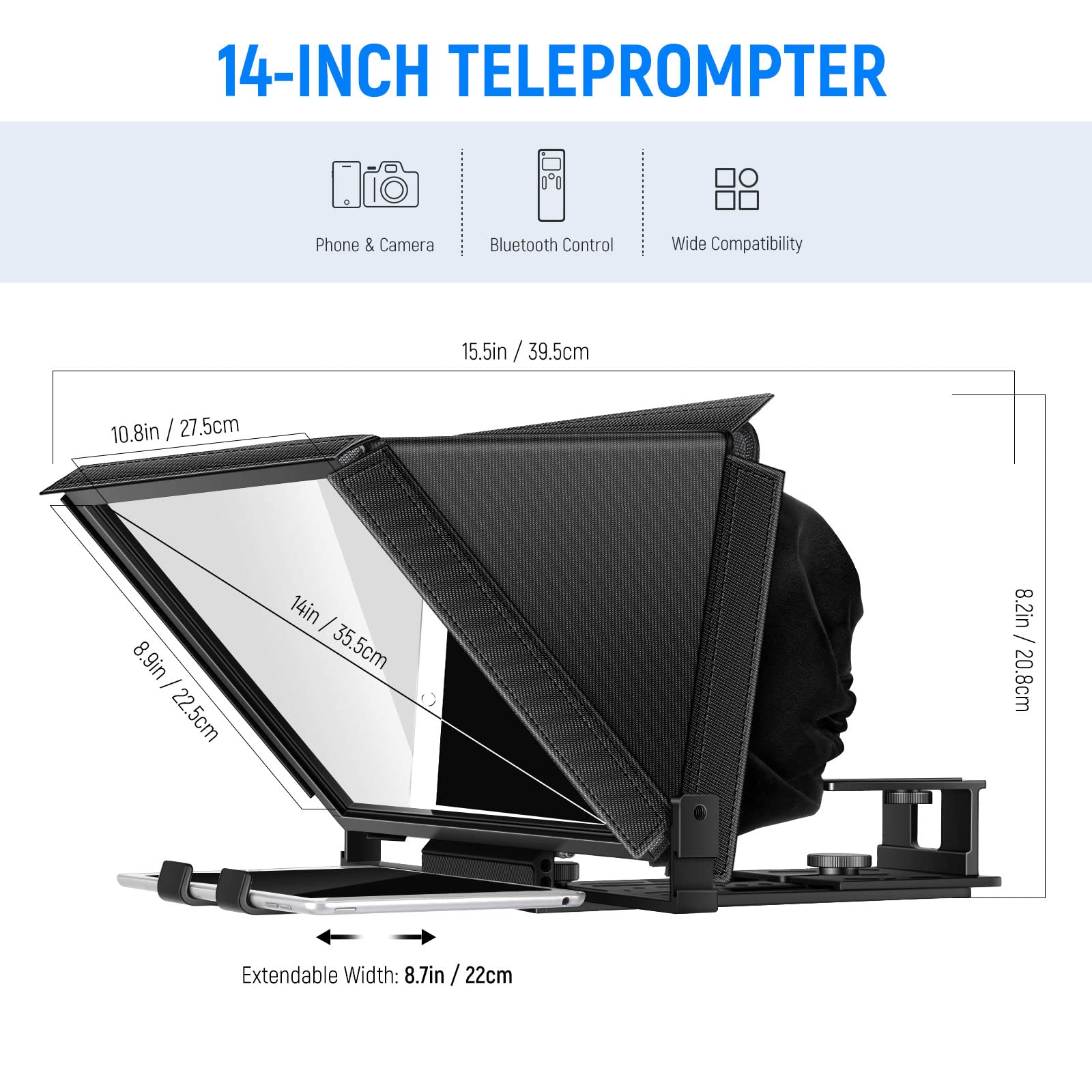 Foto 7 pulgar | Teleprompter Neewer X12 De Aleación De Aluminio De 14 Pulgadas Para Ipad - Venta Internacional.