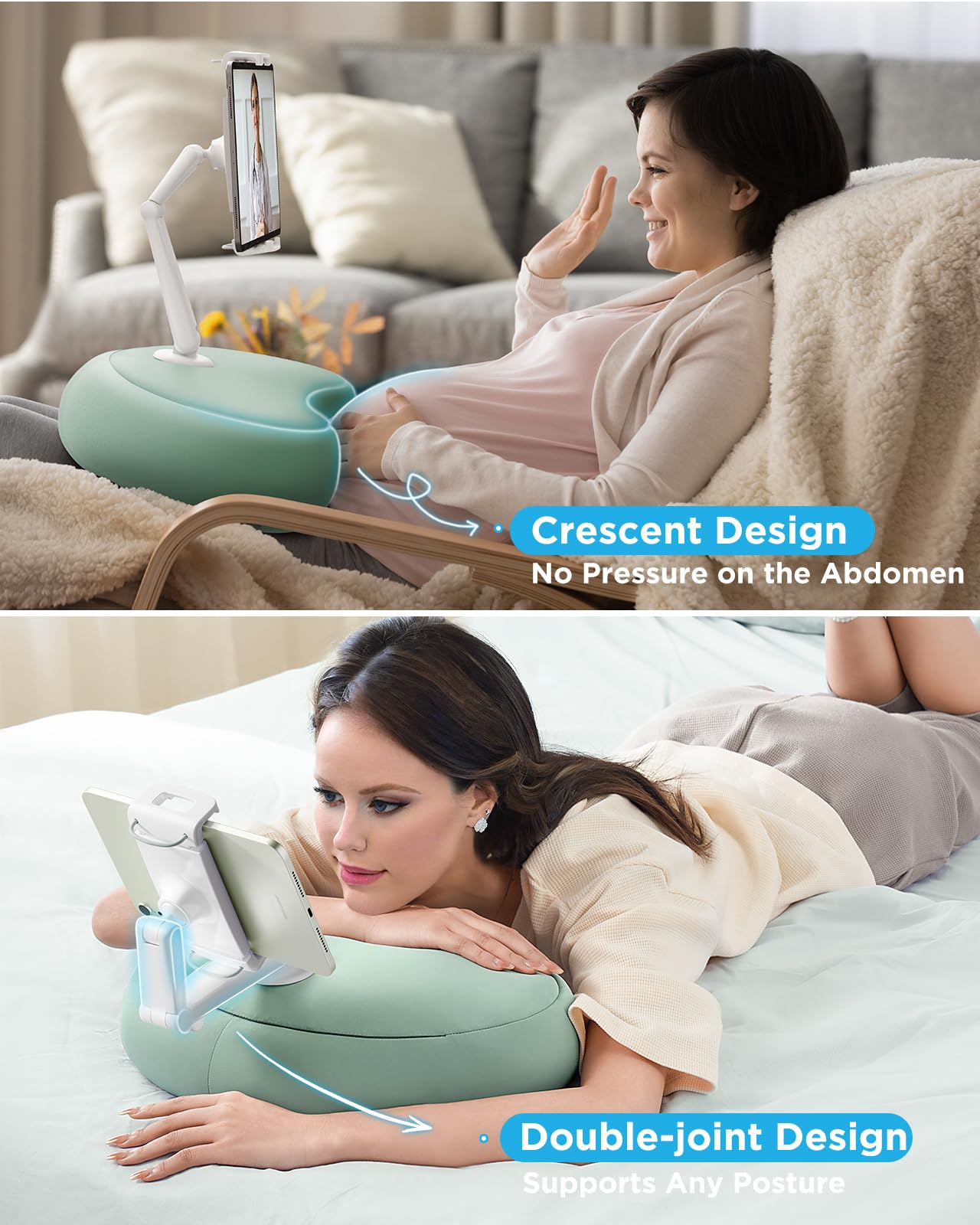 Foto 2 | Soporte Para Tableta Saiji Con Soporte Ajustable 360° Para Cama, Color Cian - Venta Internacional.