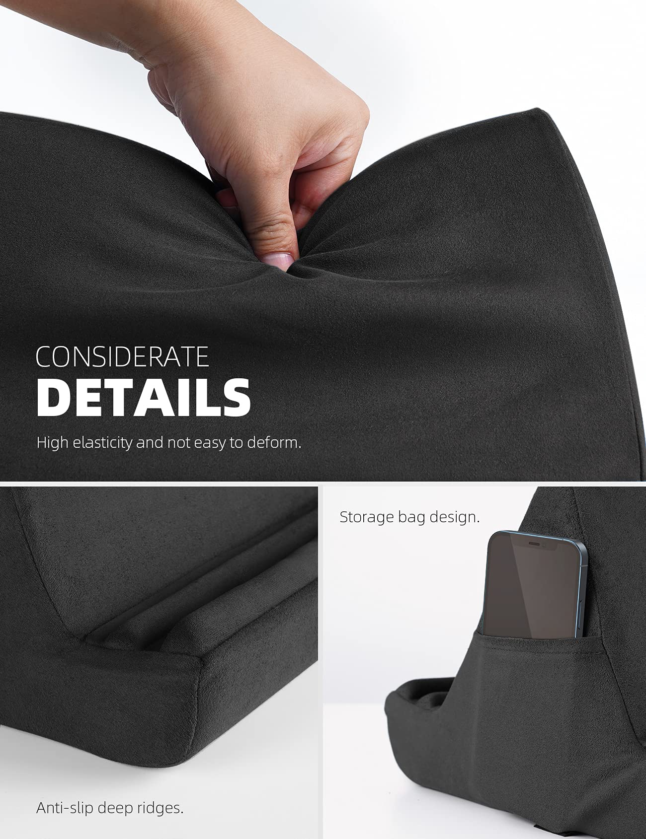 Foto 7 pulgar | Soporte De Almohada Para Tableta Lamicall Para Ipad Y Iphone, Color Negro - Venta Internacional.