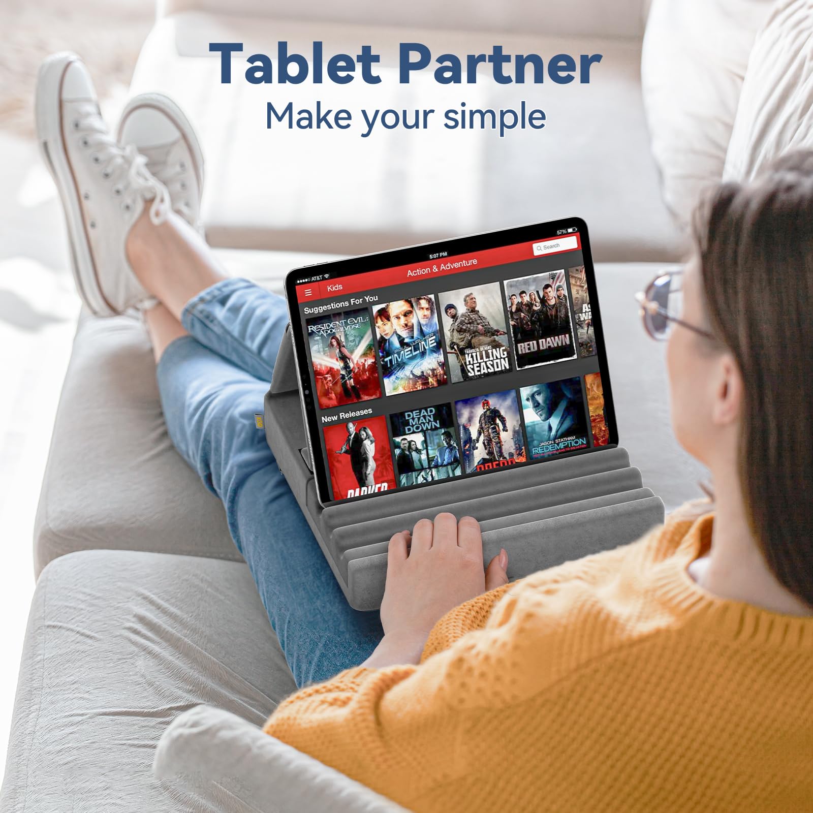 Foto 2 | Soporte De Almohada Para Tableta Kdd Plegable Para Ipad, Para Regazo, Cama Y Escritorio - Venta Internacional.