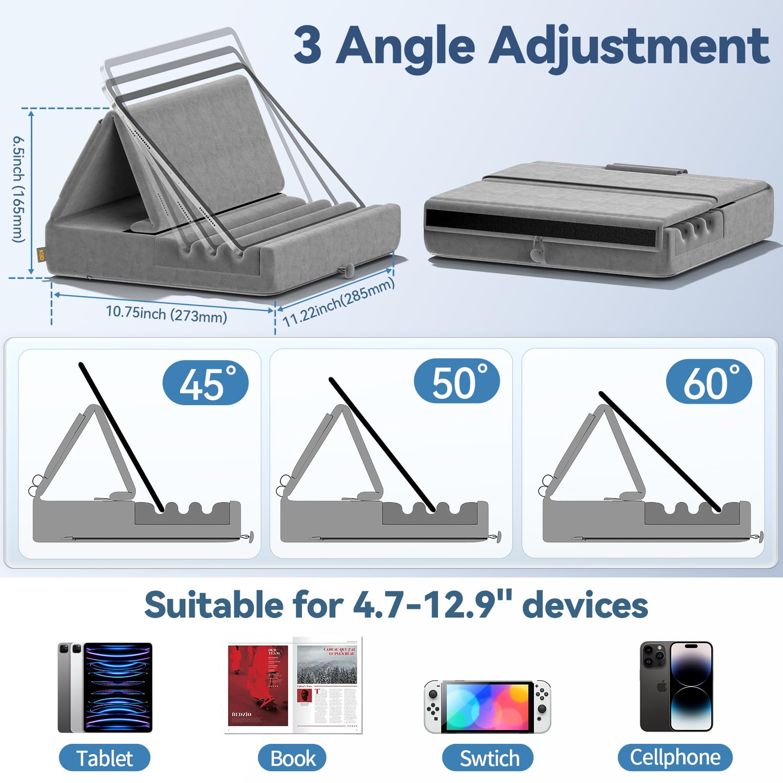 Foto 7 | Soporte De Almohada Para Tableta Kdd Plegable Para Ipad, Para Regazo, Cama Y Escritorio - Venta Internacional.