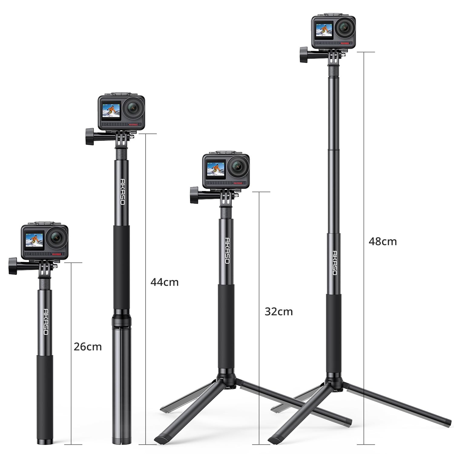 Foto 5 pulgar | Accesorios Para Cámaras De Acción Akaso Selfie Stick Con Trípode - Venta Internacional.