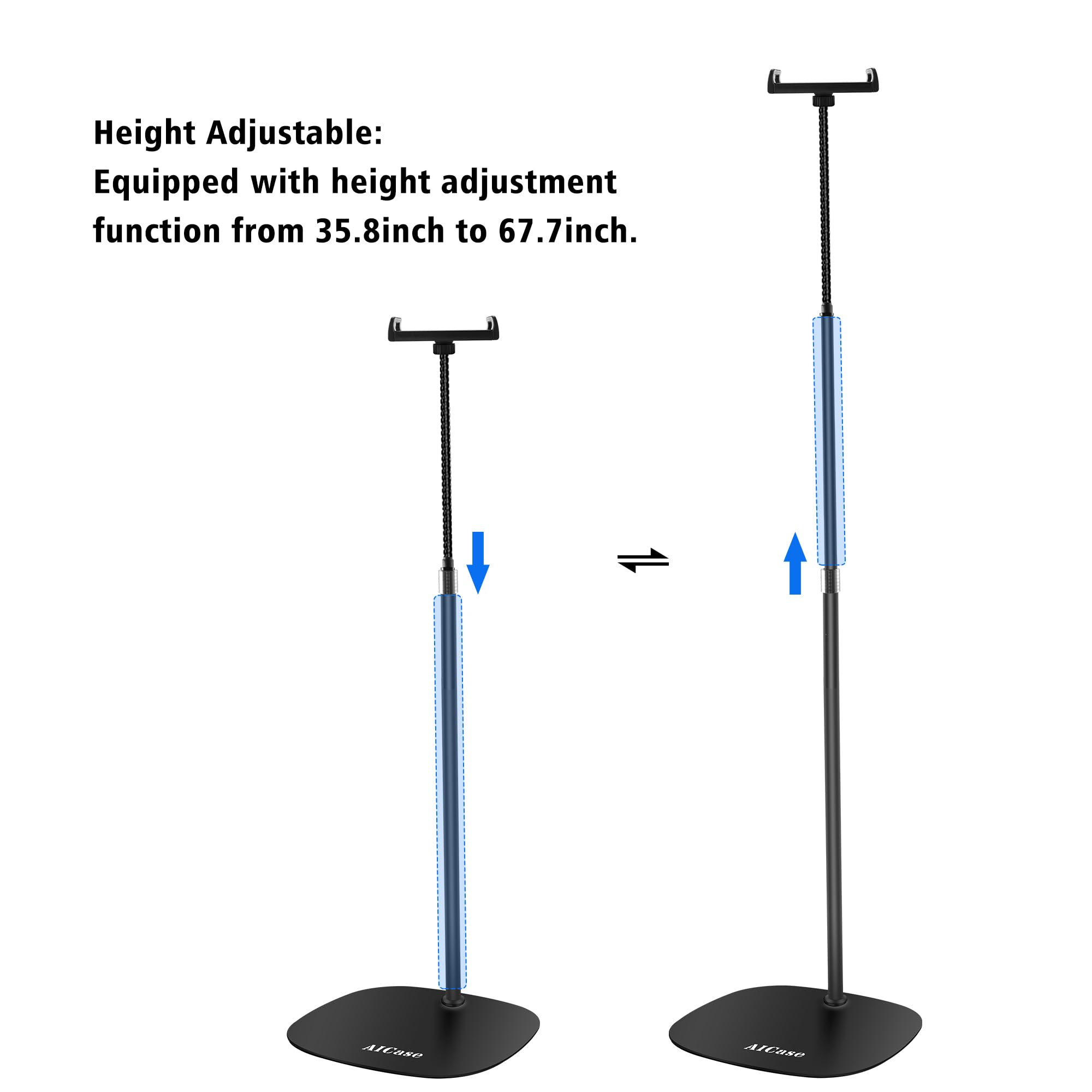 Foto 7 pulgar | Soporte De Suelo Aicase De Aluminio Con Altura Ajustable Para Ipad - Venta Internacional.