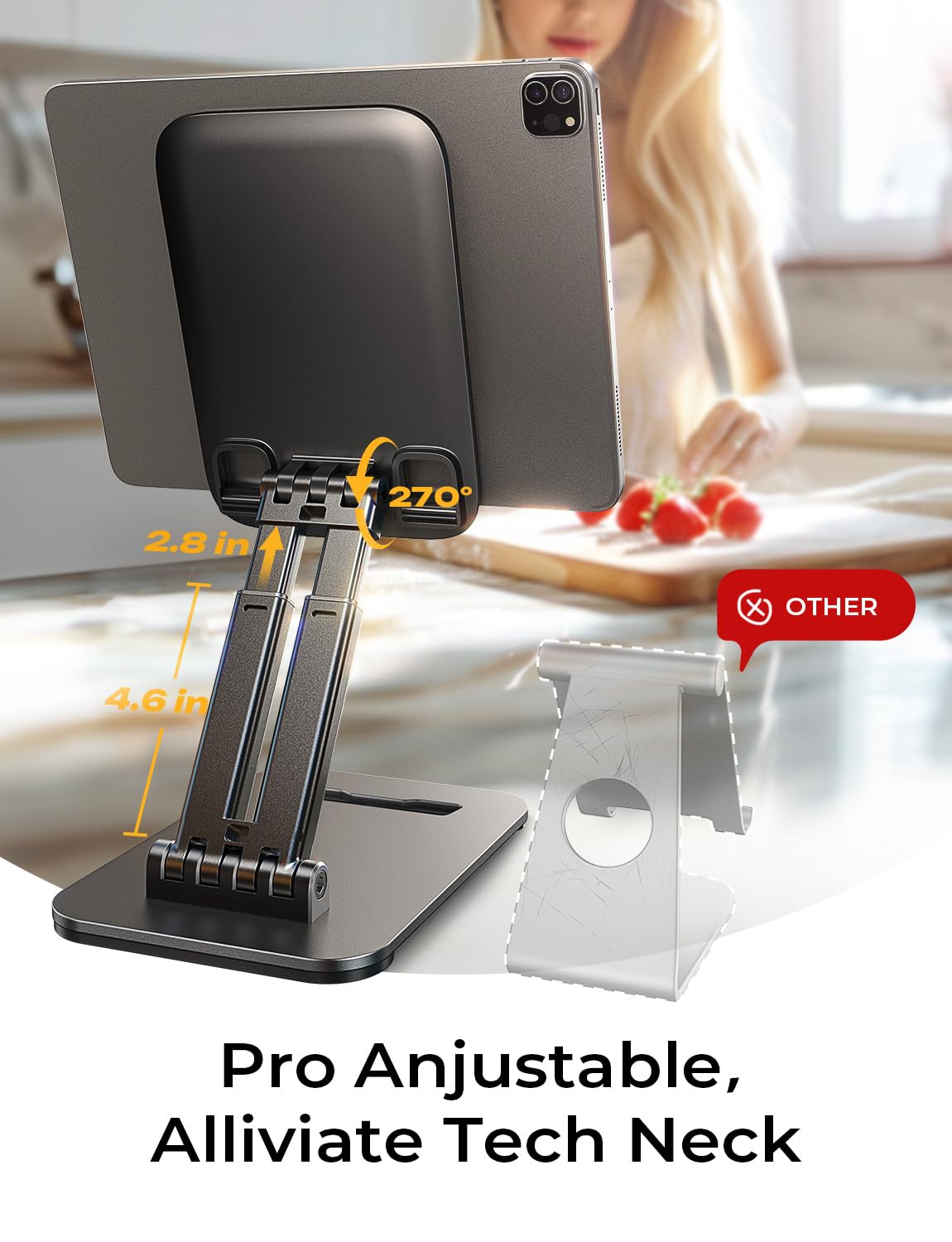 Foto 4 | Soporte Para Tableta Lisen Para Ipad, Soporte De Escritorio, Plegable Y Portátil - Venta Internacional.